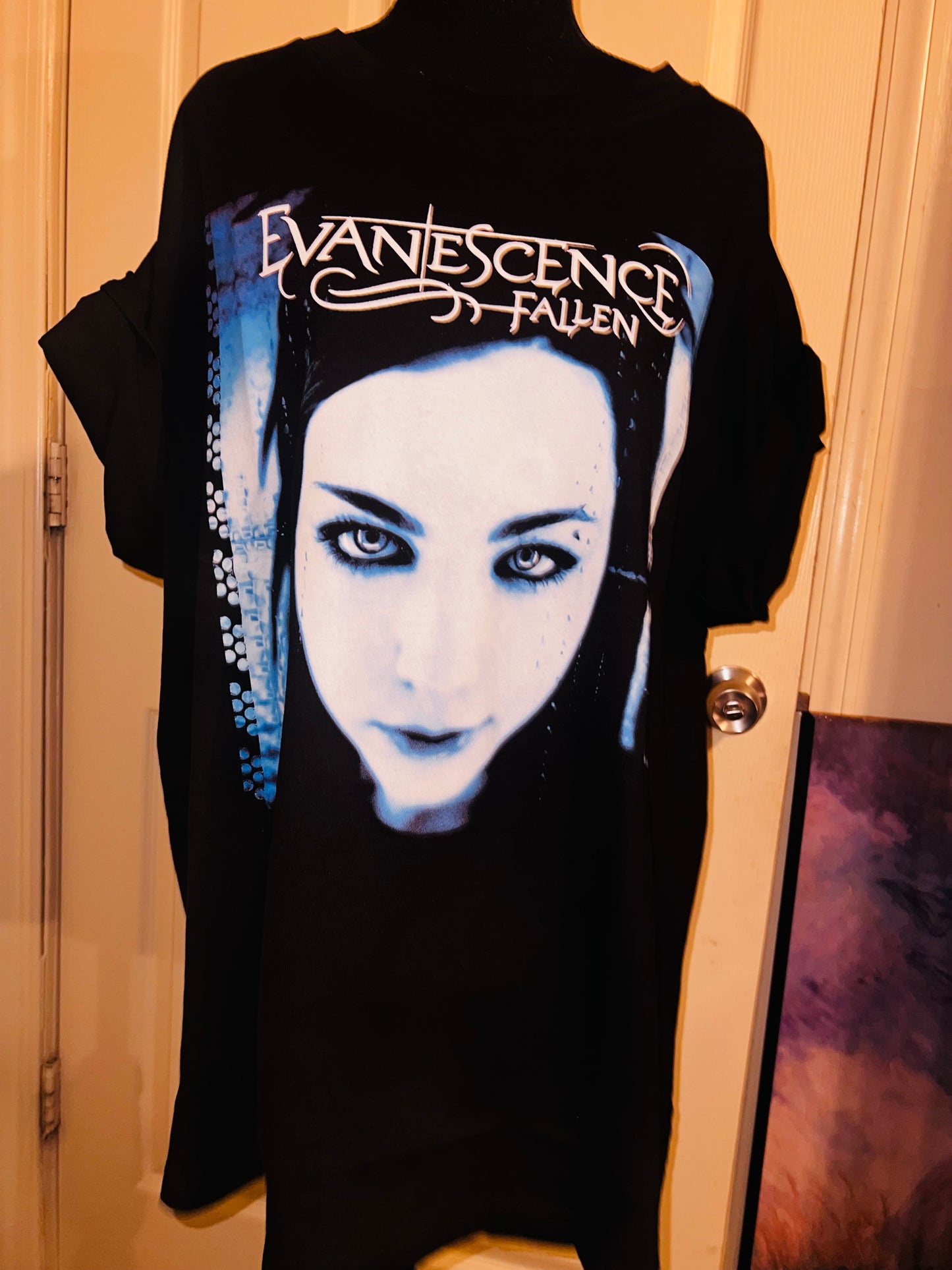 Evanescence Fallen Oversized Distressed Tee