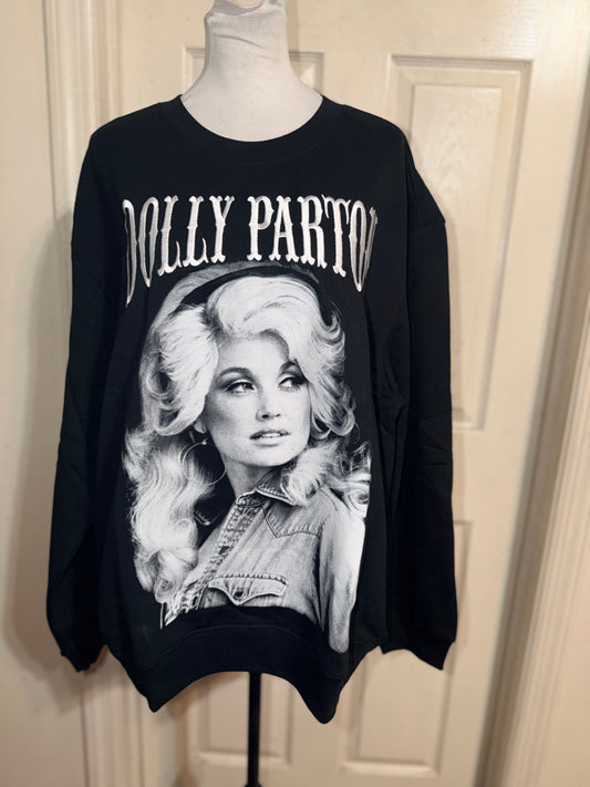 Dolly Parton Oversized Distressed Sweatshirt