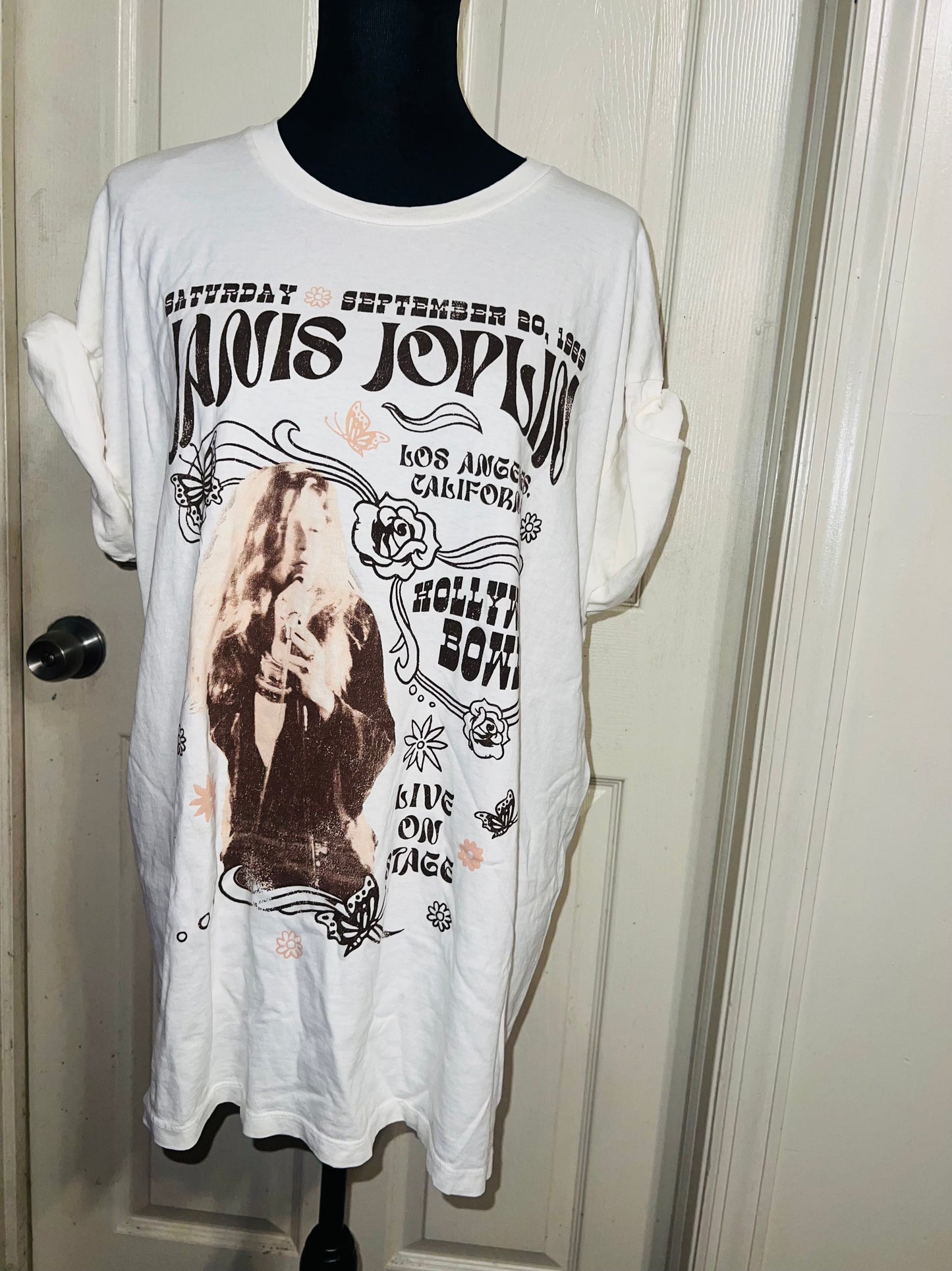 Janis Joplin Oversized Distressed Tee