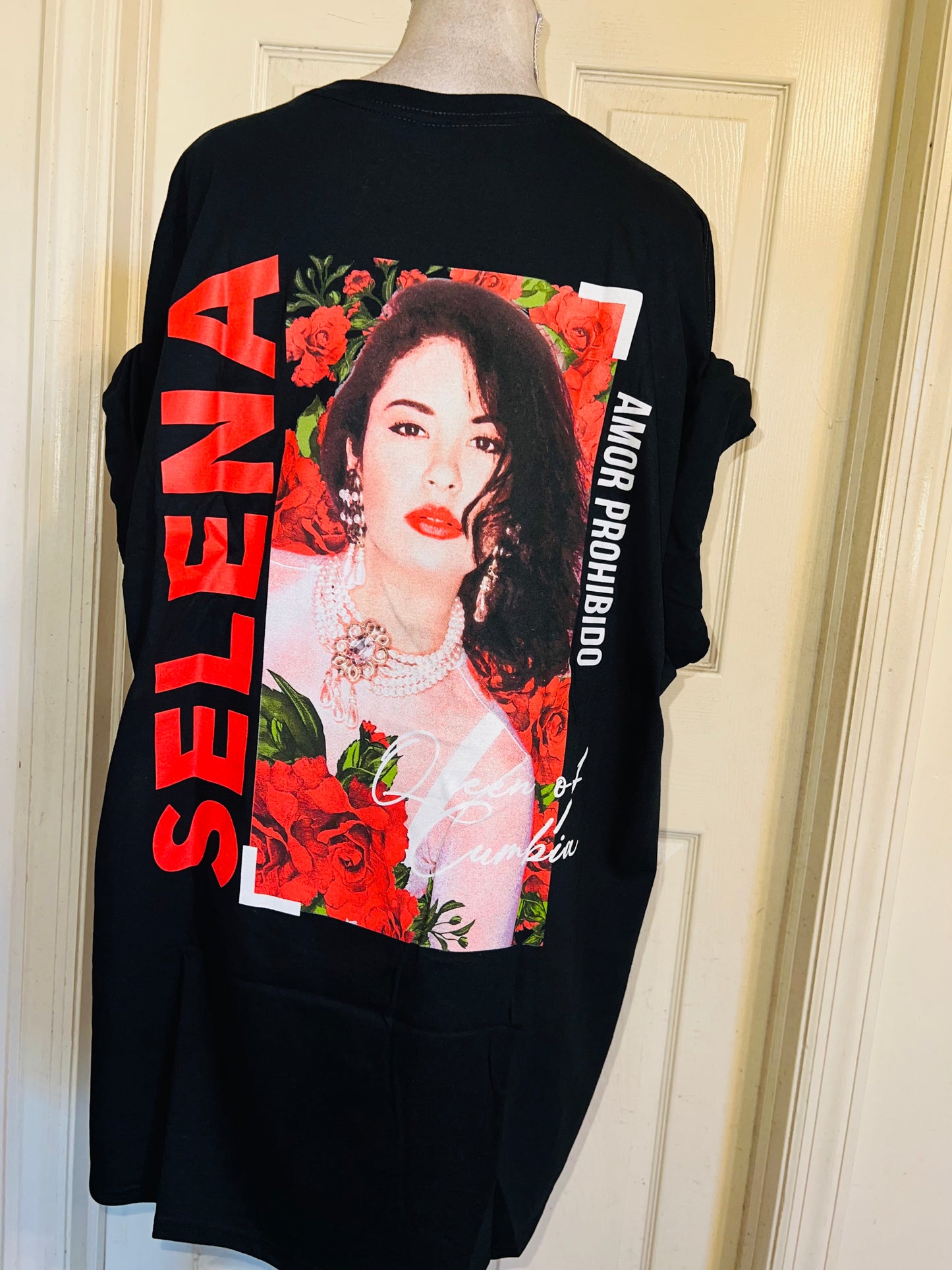 Selena Double Sided Oversized Distressed Tee