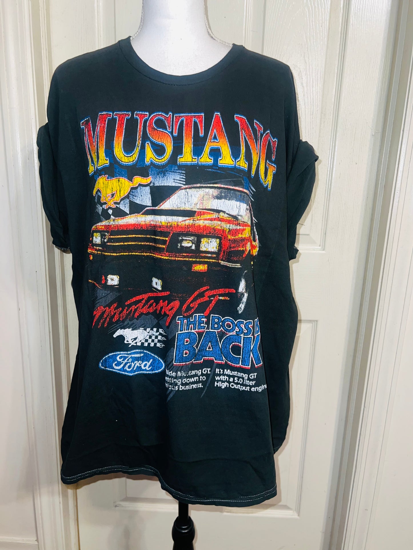 Ford Mustang Oversized Distressed Tee