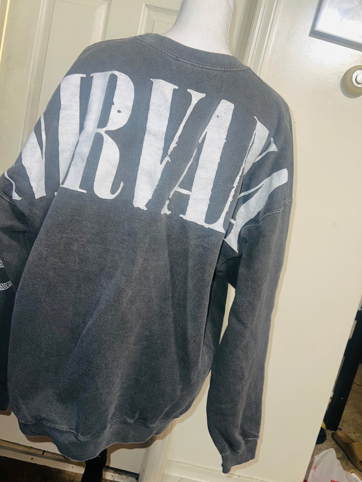 Nirvana Double Sides Oversized Distressed Sweatshirt