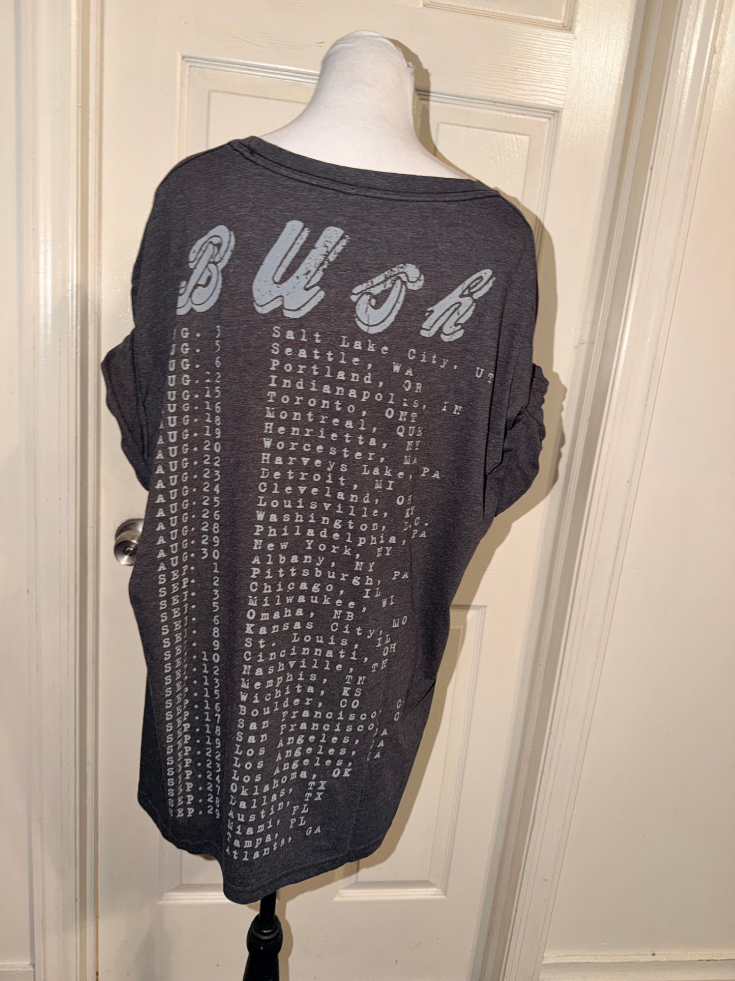 Bush Double Sided Oversized Distressed Tee