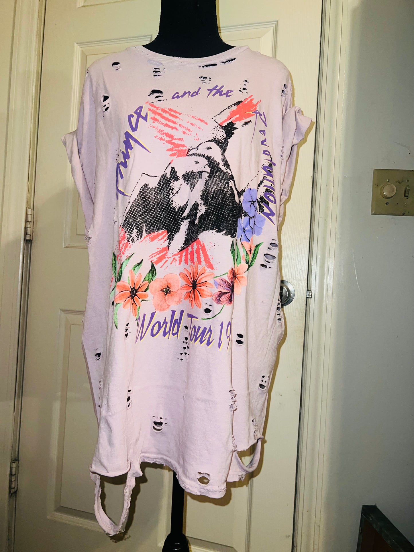 Prince and The Revolution 85 Oversized Distressed Tee