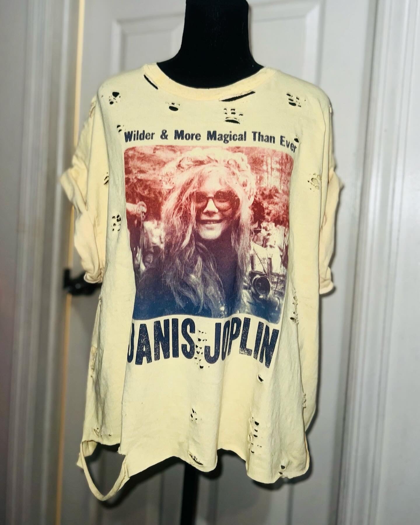 Janis Joplin Oversized Distressed Tee