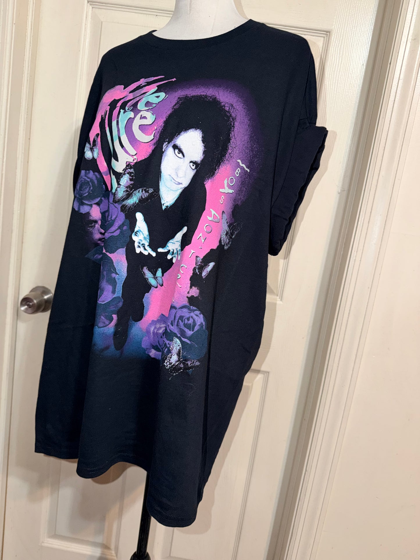 The Cure Double Sided Oversized Distressed Tee