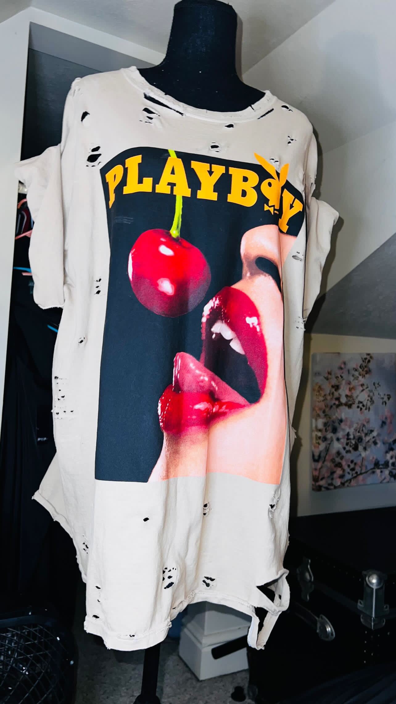 Playboy Vintage Cover Oversized Distressed Tee