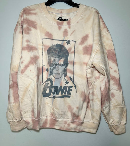 David Bowie Oversized Distressed Sweatshirt