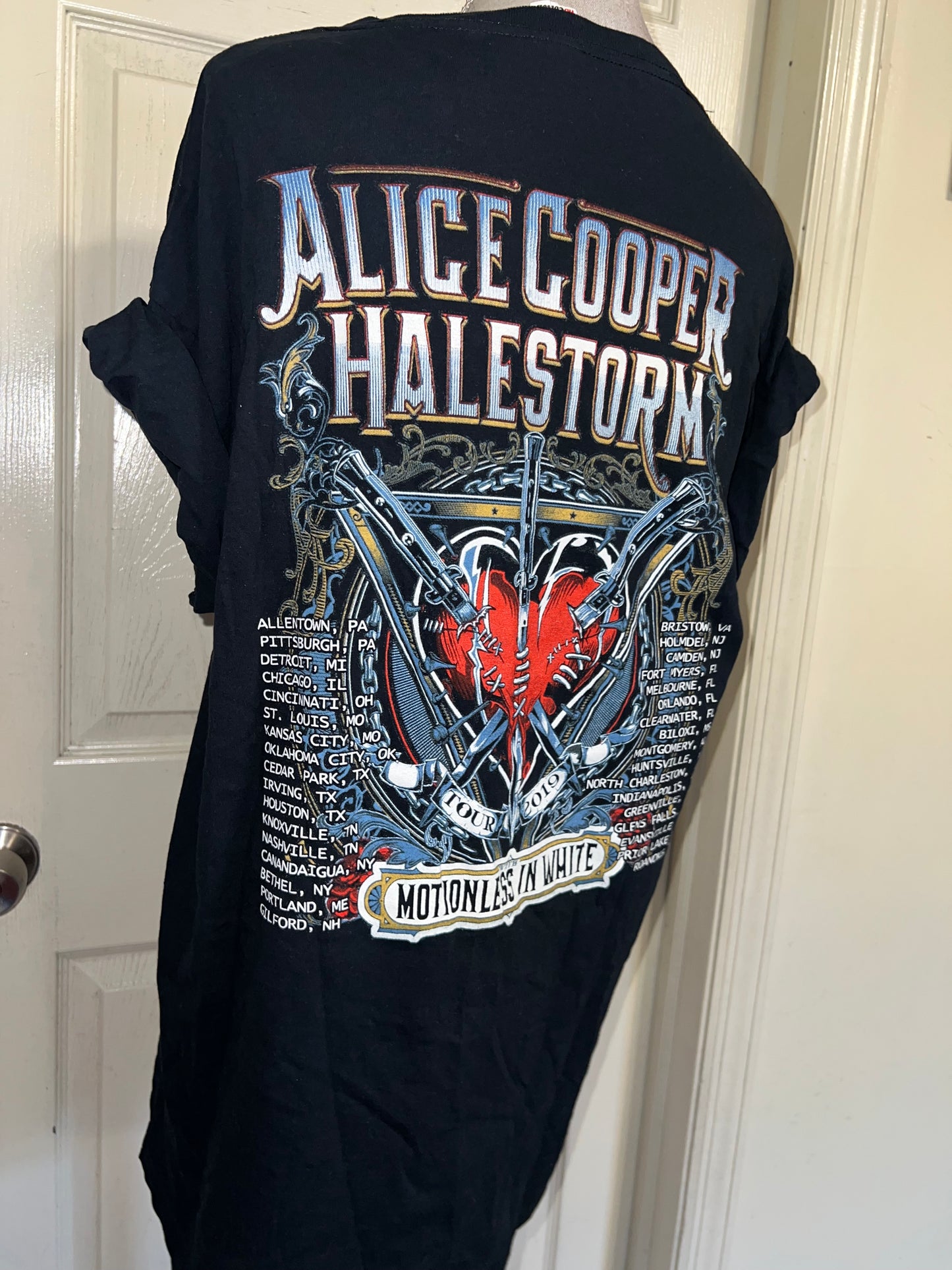 Alice Cooper Double Sided Oversized Distressed Tee