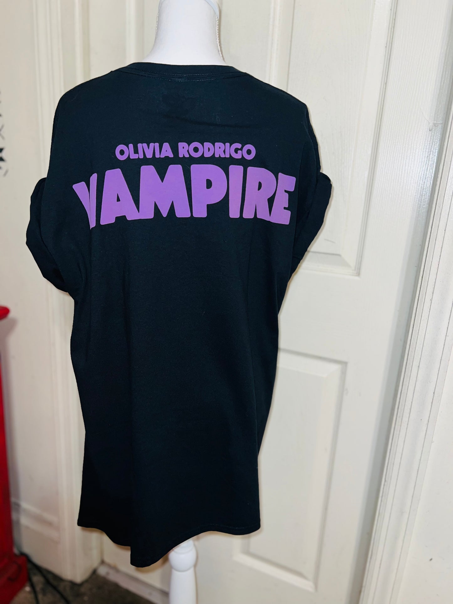 Olivia Rodrigo Double Sided Vampire Distressed Tee