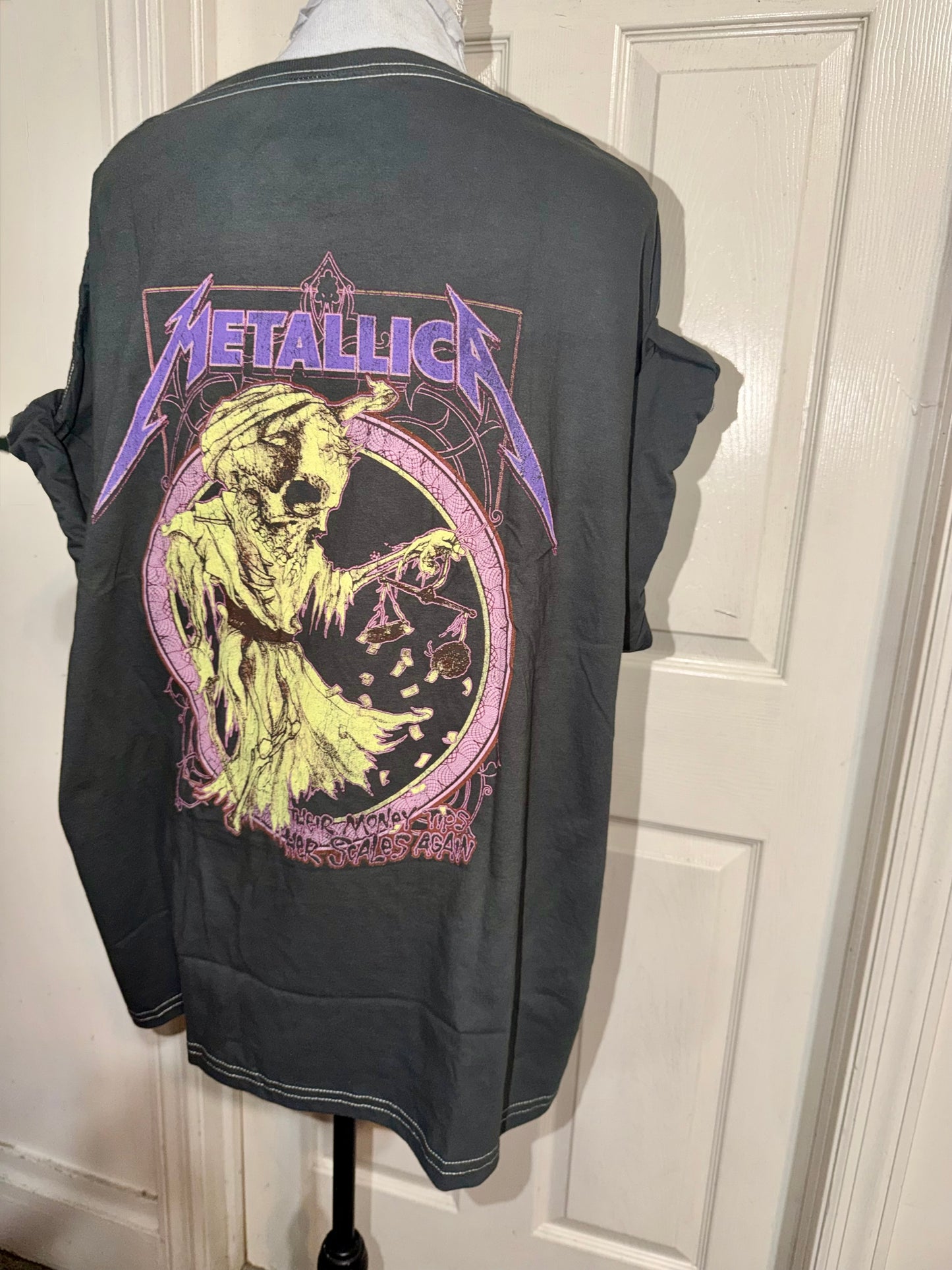 Metallica Double Sided Oversized Distressed Tee