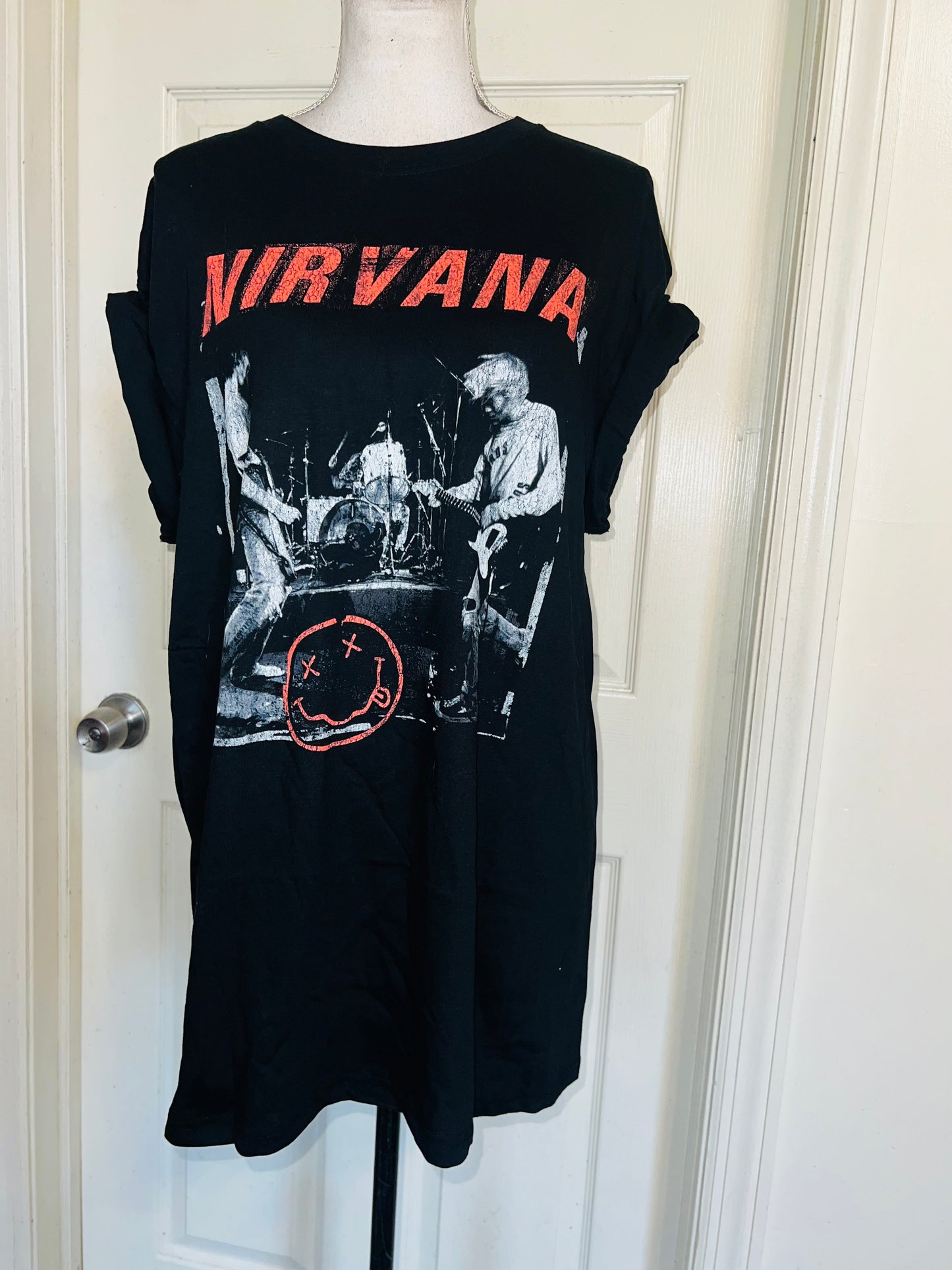 Nirvana Oversized Distressed Tee