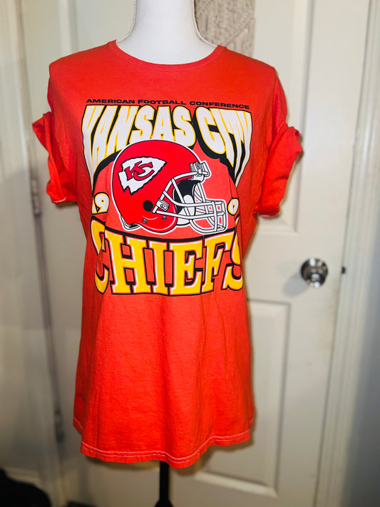 Kansas City Chiefs Oversized Distressed T-Shirt