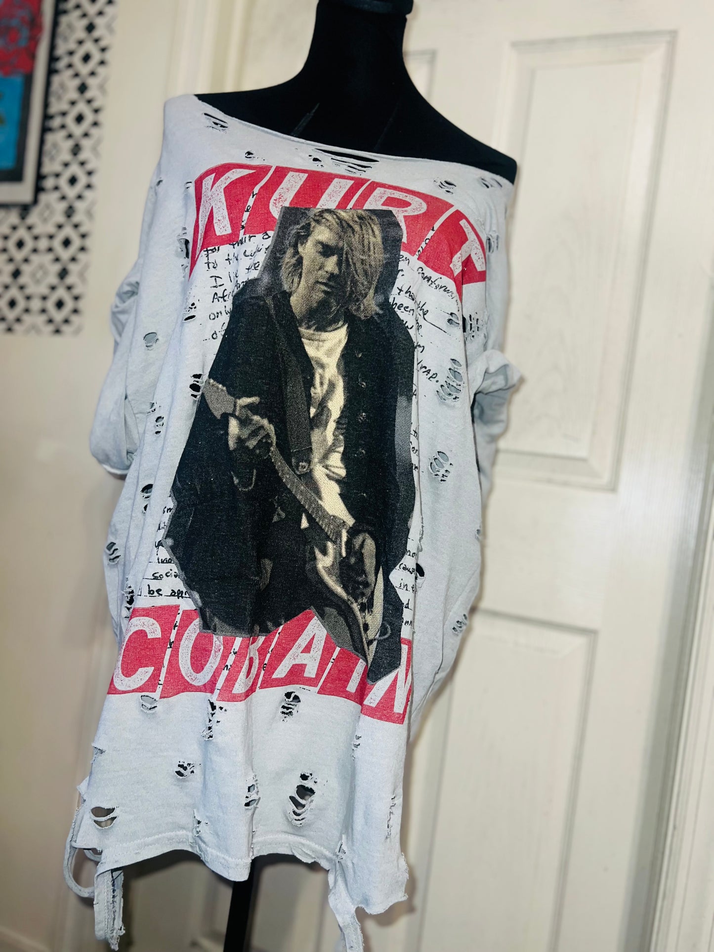 Kurt Cobain Oversized Distressed Tee