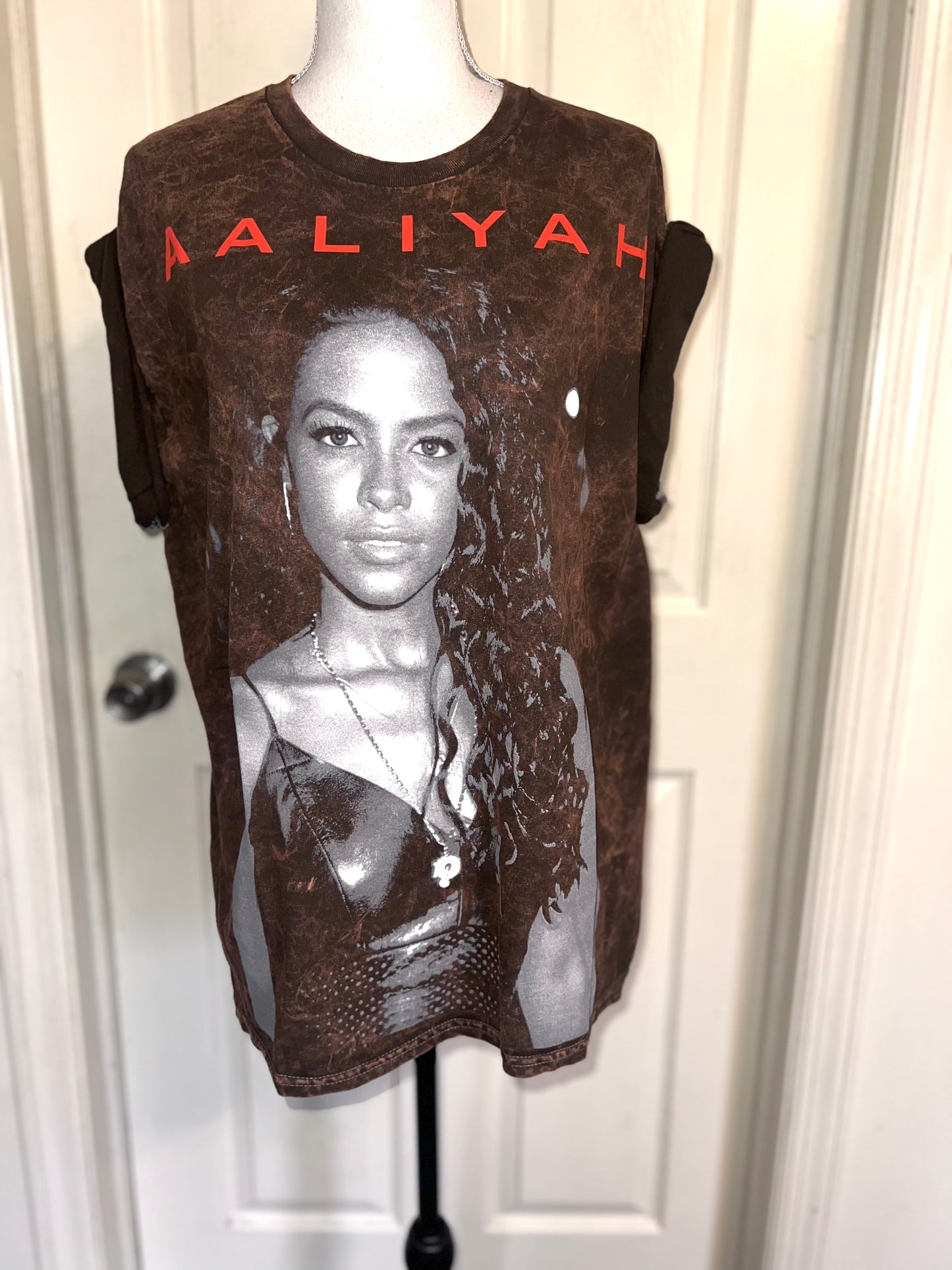 Aaliyah Oversized Distressed Tee