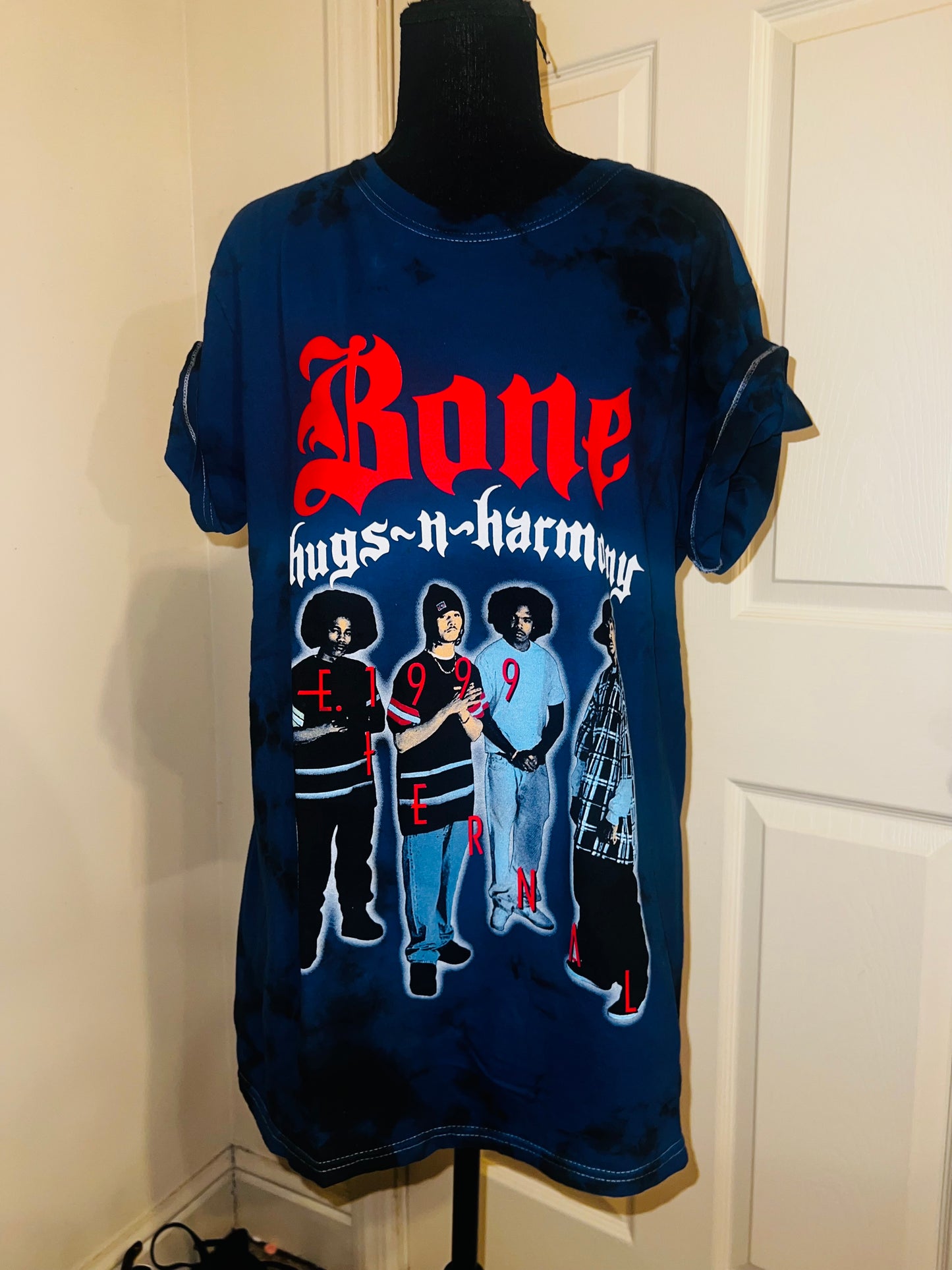 Bone Thugs n Harmony Tie Dyed Oversized Distressed Tee