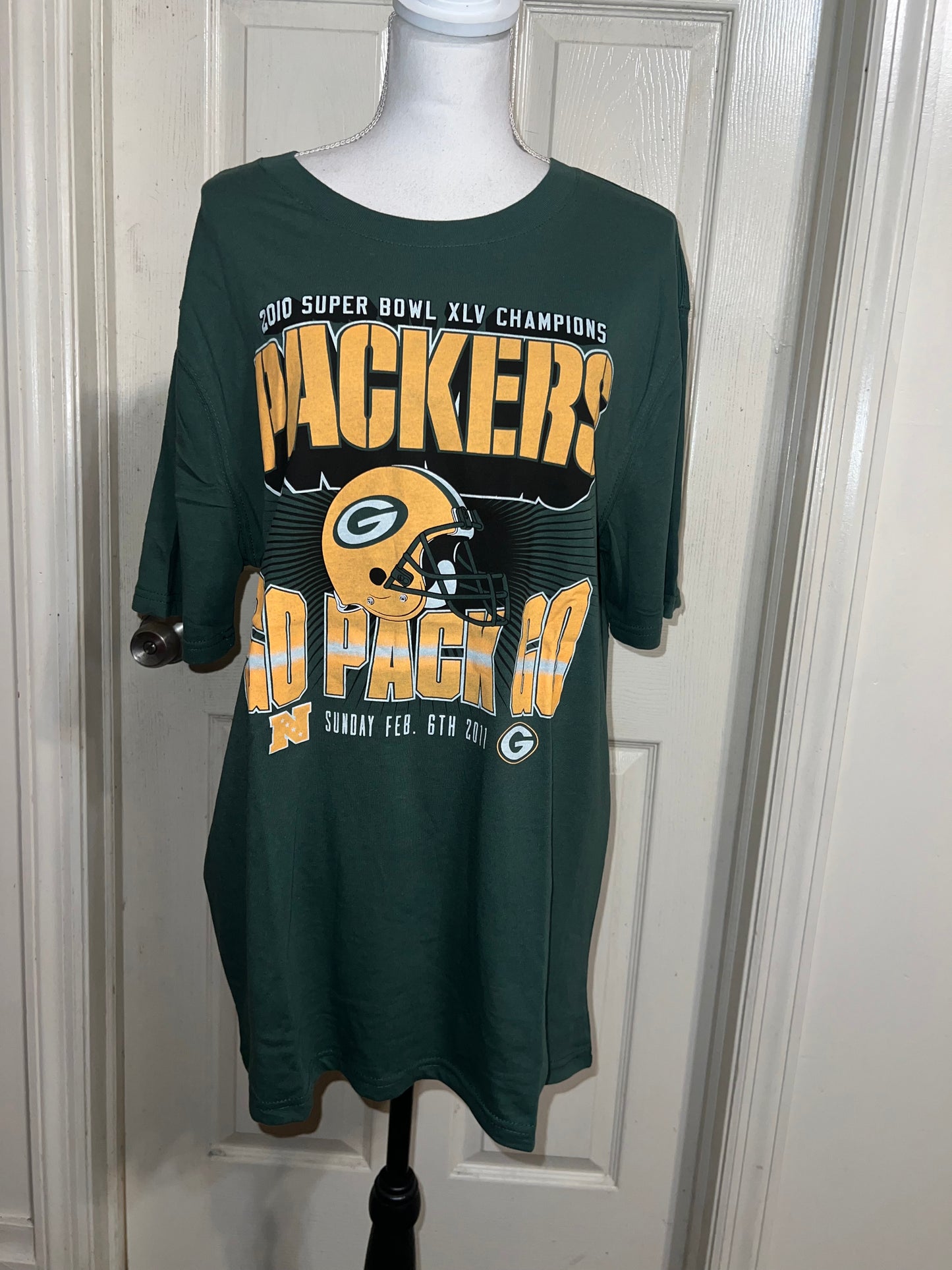 Green Bay Packers Oversized Distressed Tee