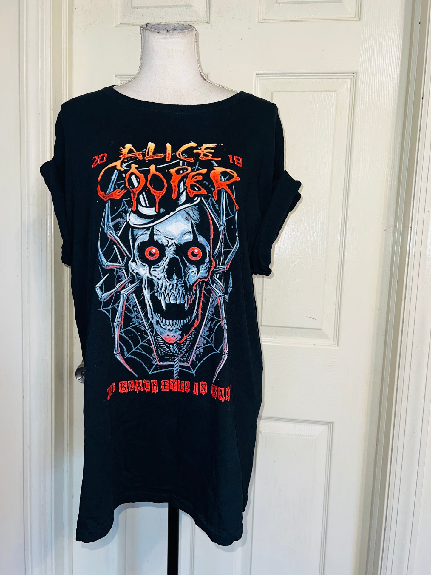 Alice Cooper Double Sided Oversized Distressed Tee