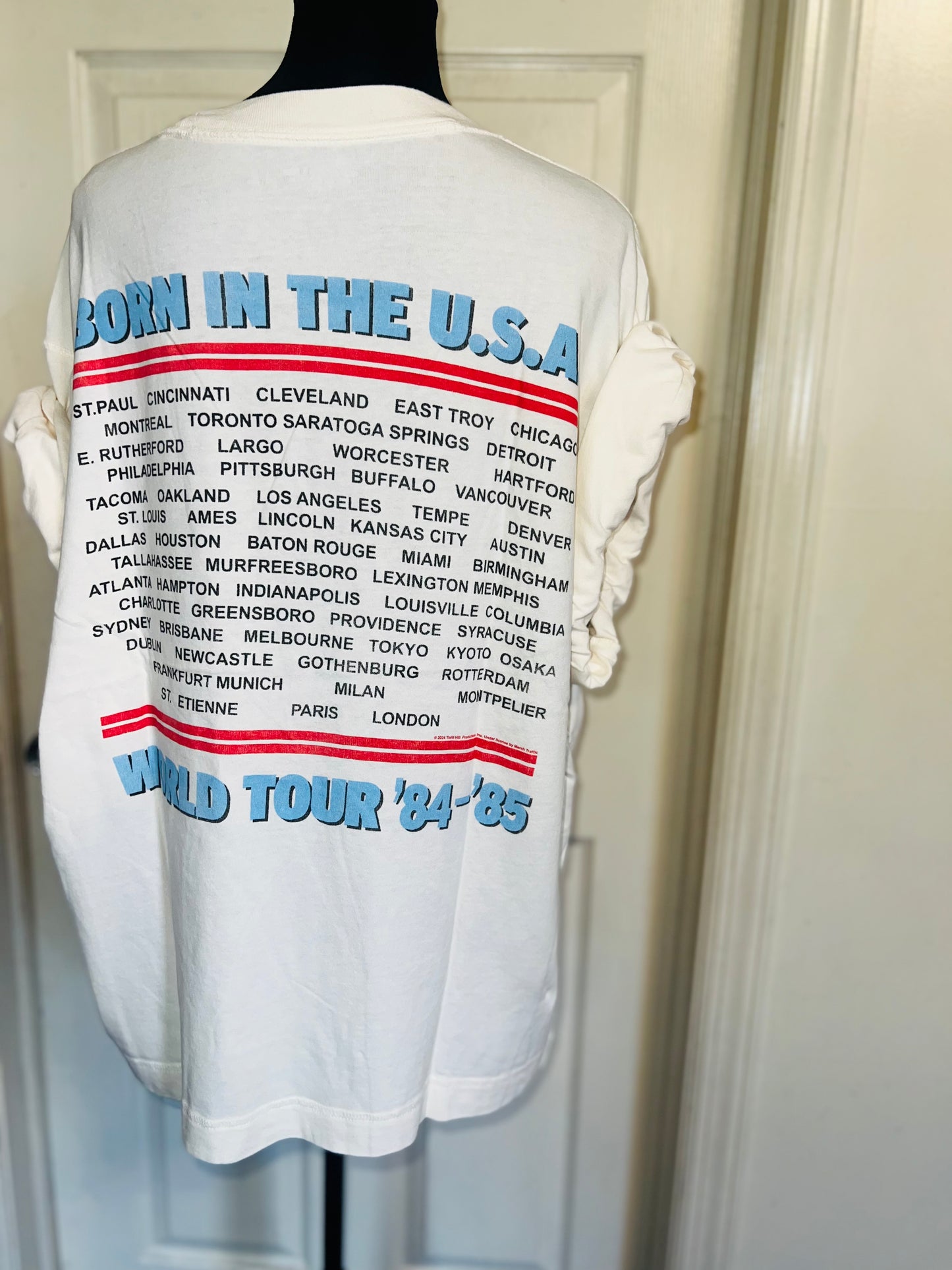 Bruce Springsteen and the Street Band Double Sided Oversized Distressed Tee