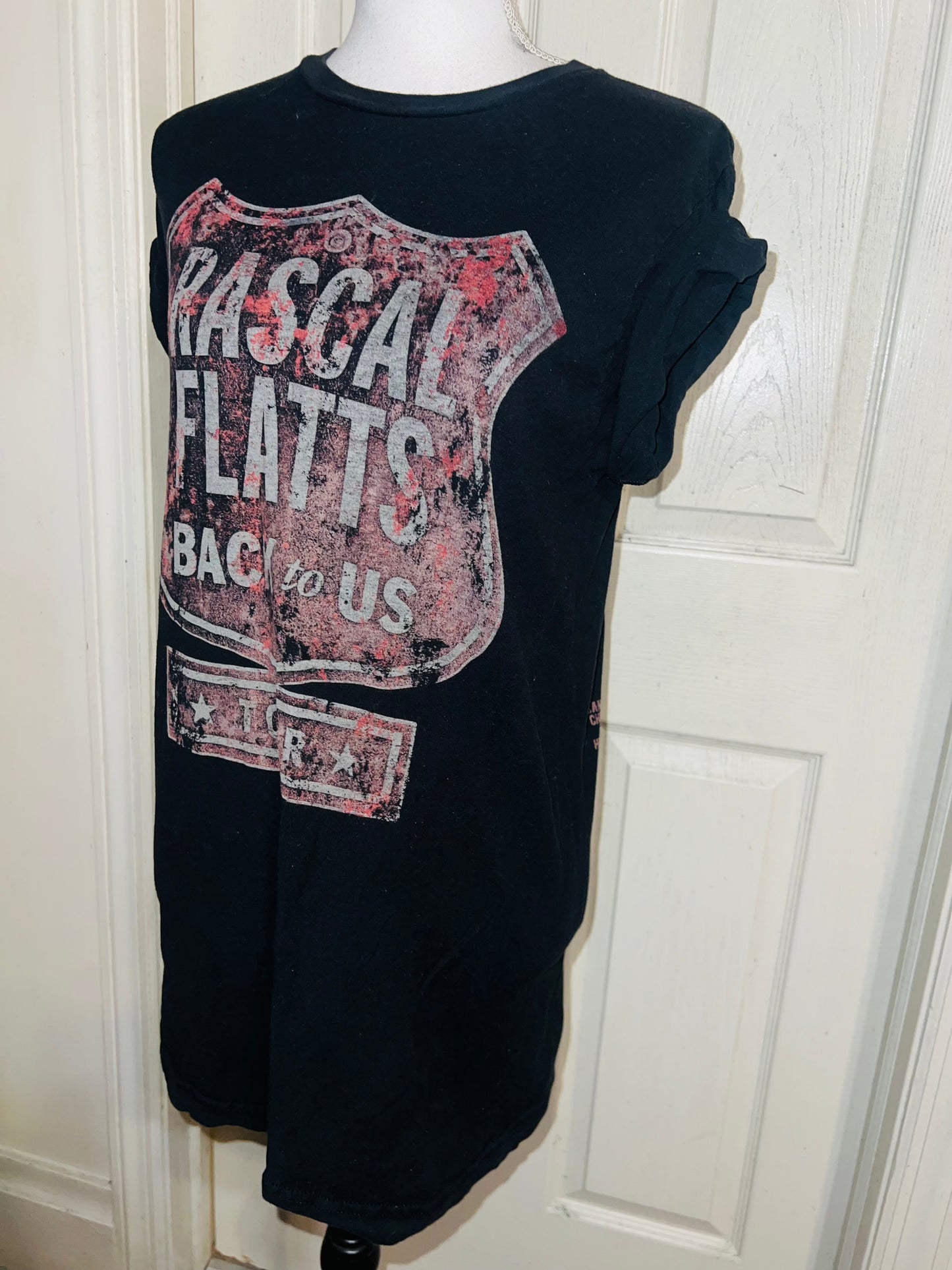 Rascal Flatts Double Sided Oversized Distressed Tee