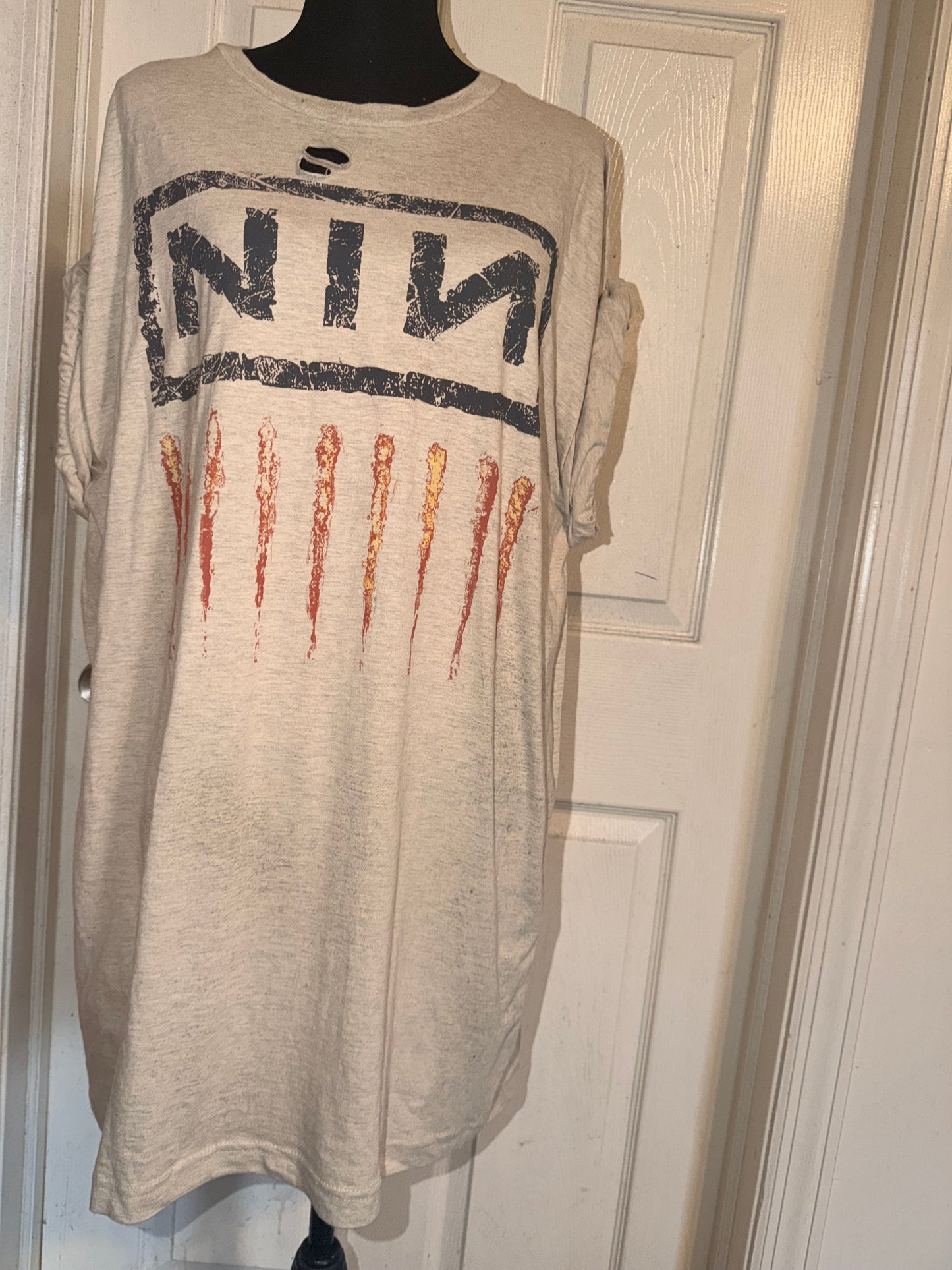 Nine Inch Nails Oversized Distressed Tee
