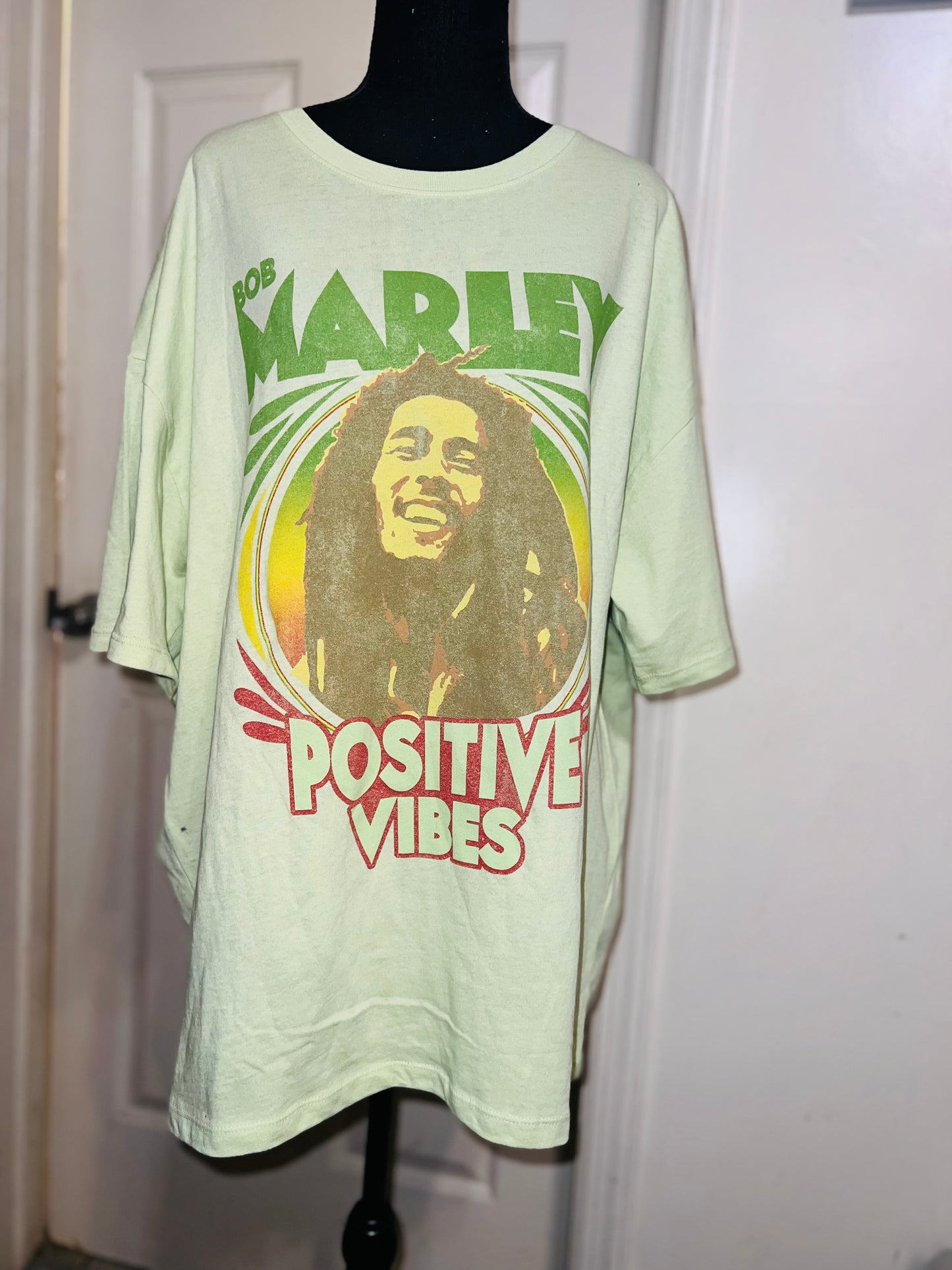 Bob Marley Oversized Distressed Tee