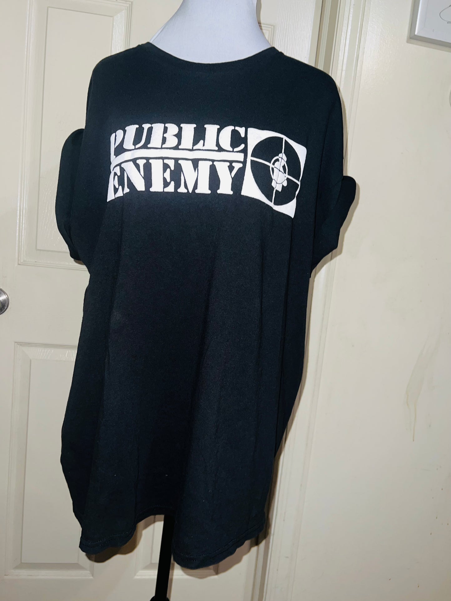 Public Enemy Oversized Double Sided Distressed Tee