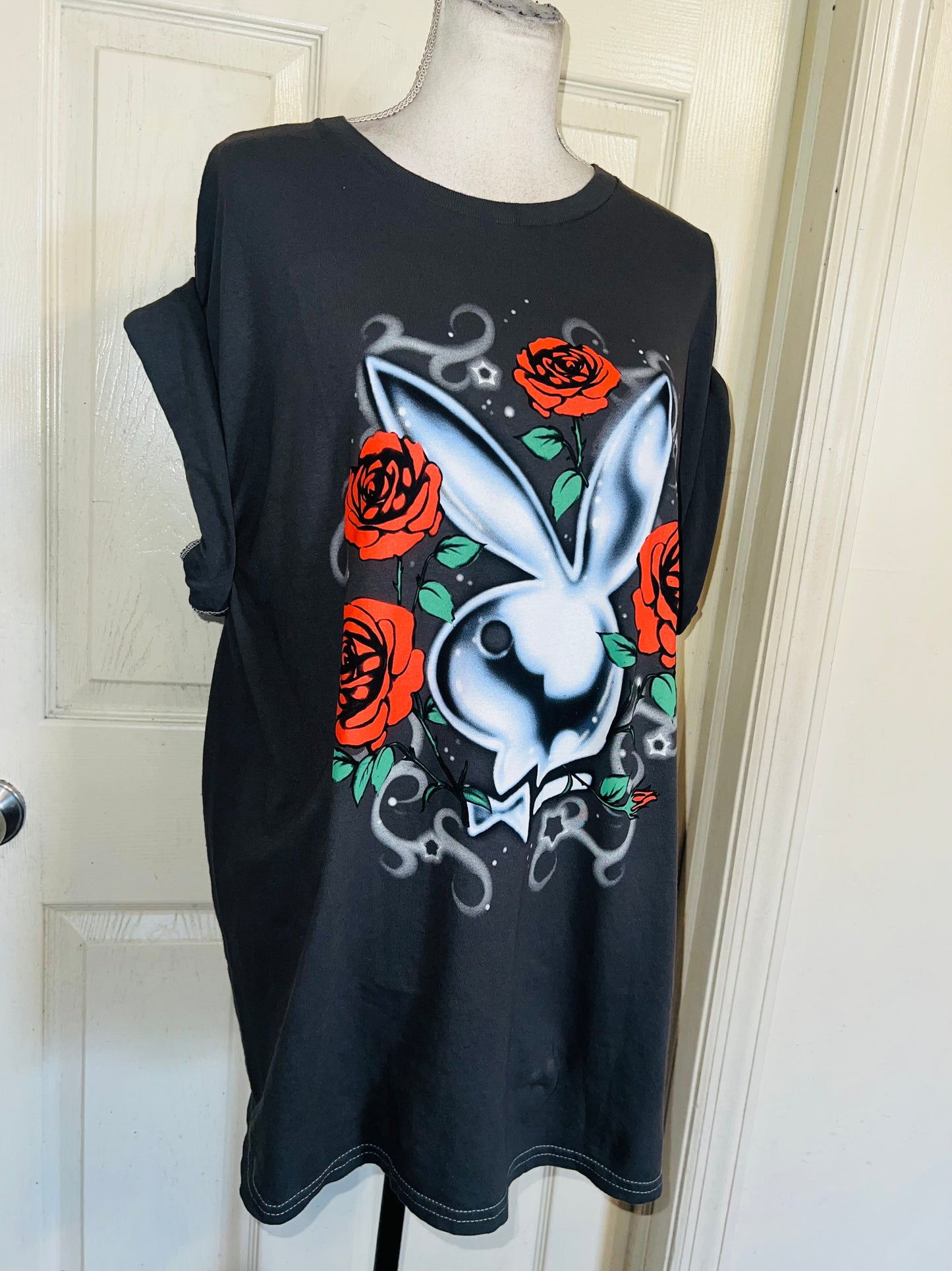 Playboy Double Sided Oversized Distressed Tee