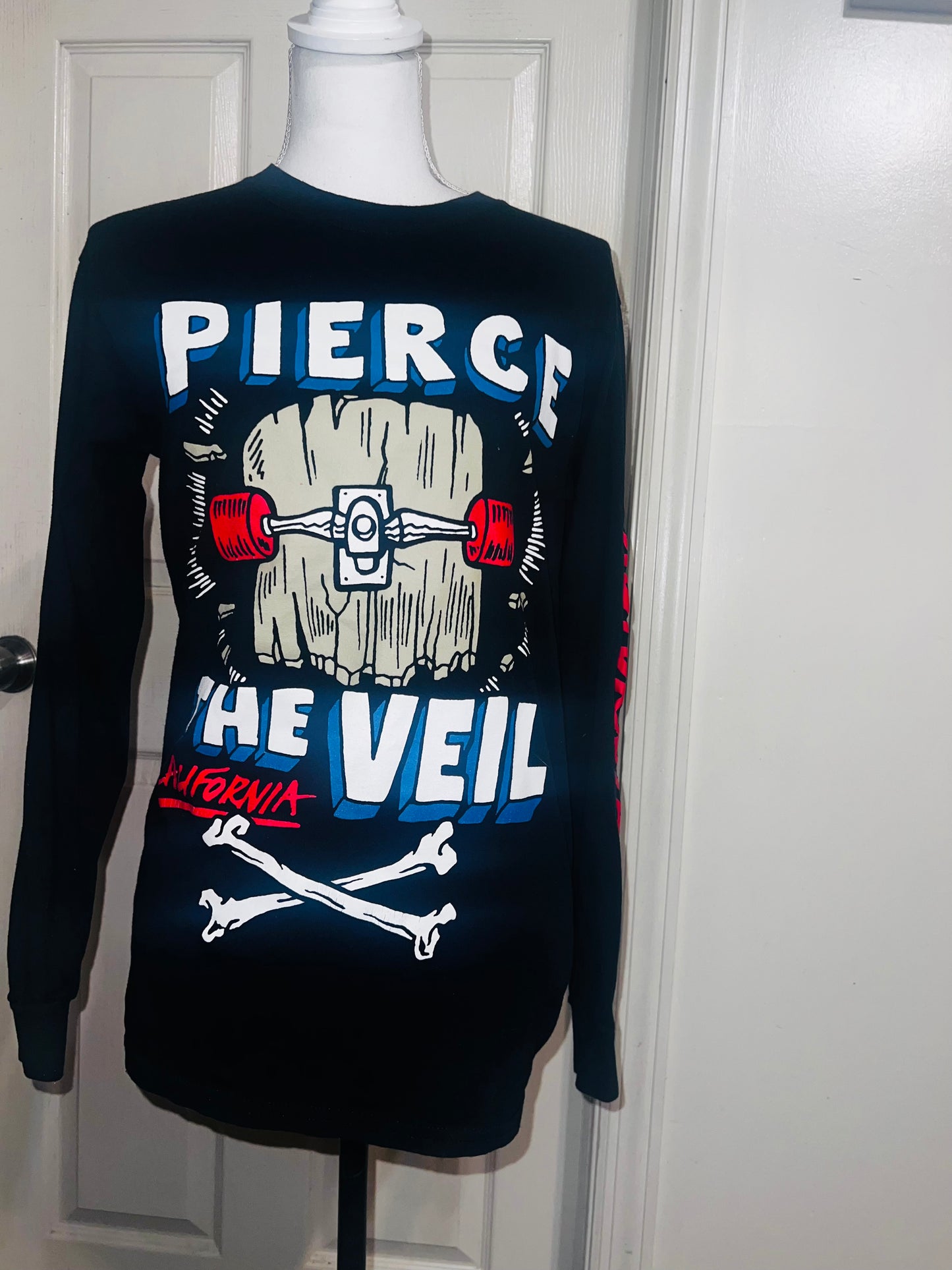 Pierce the Veil Oversized Distressed Long Sleeve Shirt