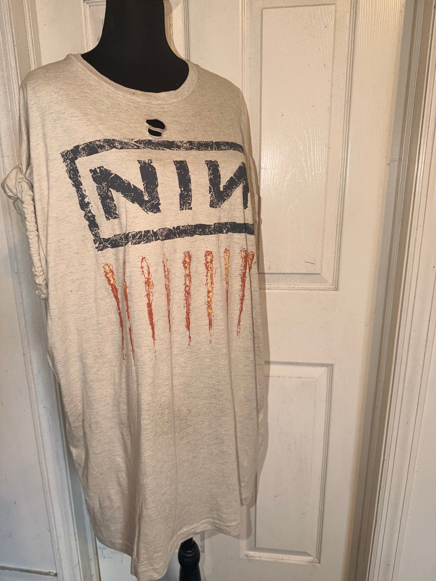 Nine Inch Nails Oversized Distressed Tee