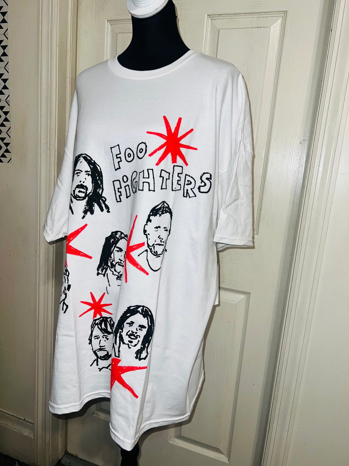Foo Fighters Oversized Distressed Tee