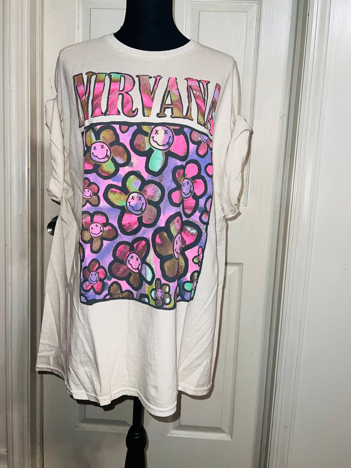 Nirvana Oversized Distressed Tee