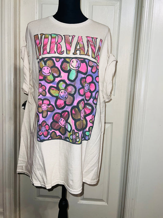 Nirvana Oversized Distressed Tee