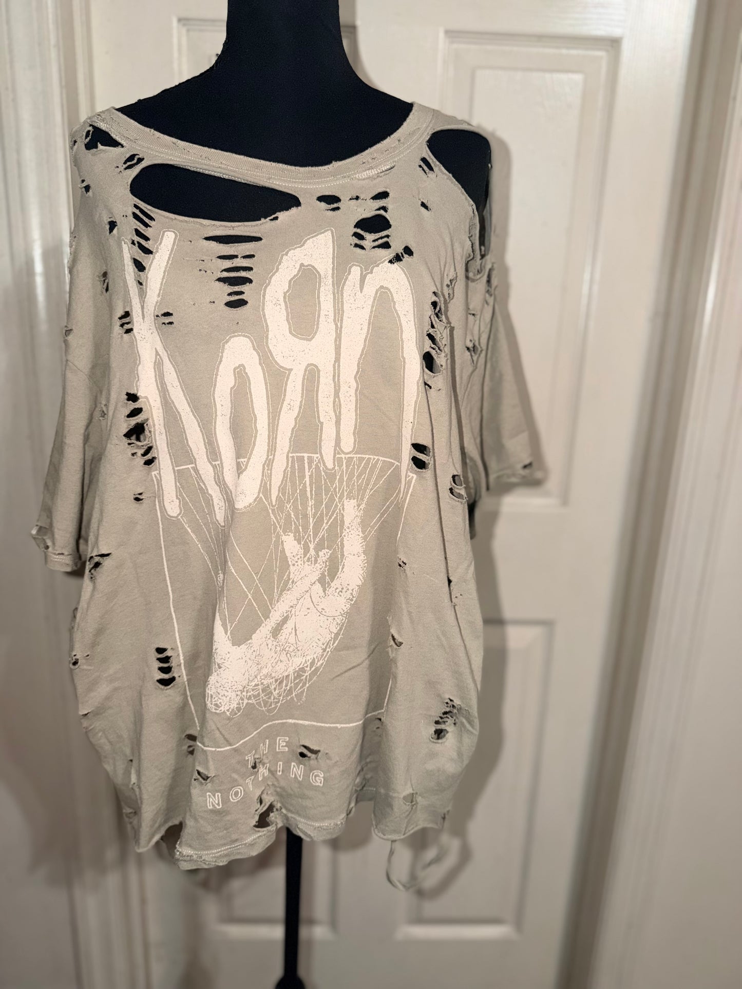 Korn Oversized Distressed Tee