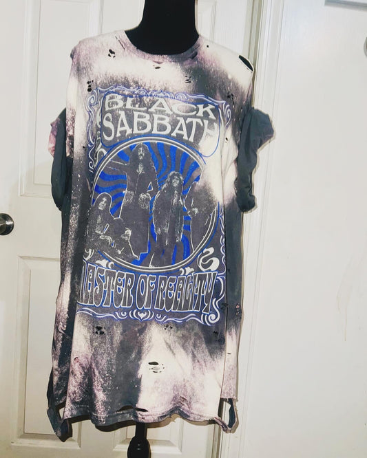 Black Sabbath Oversized Distressed Tee