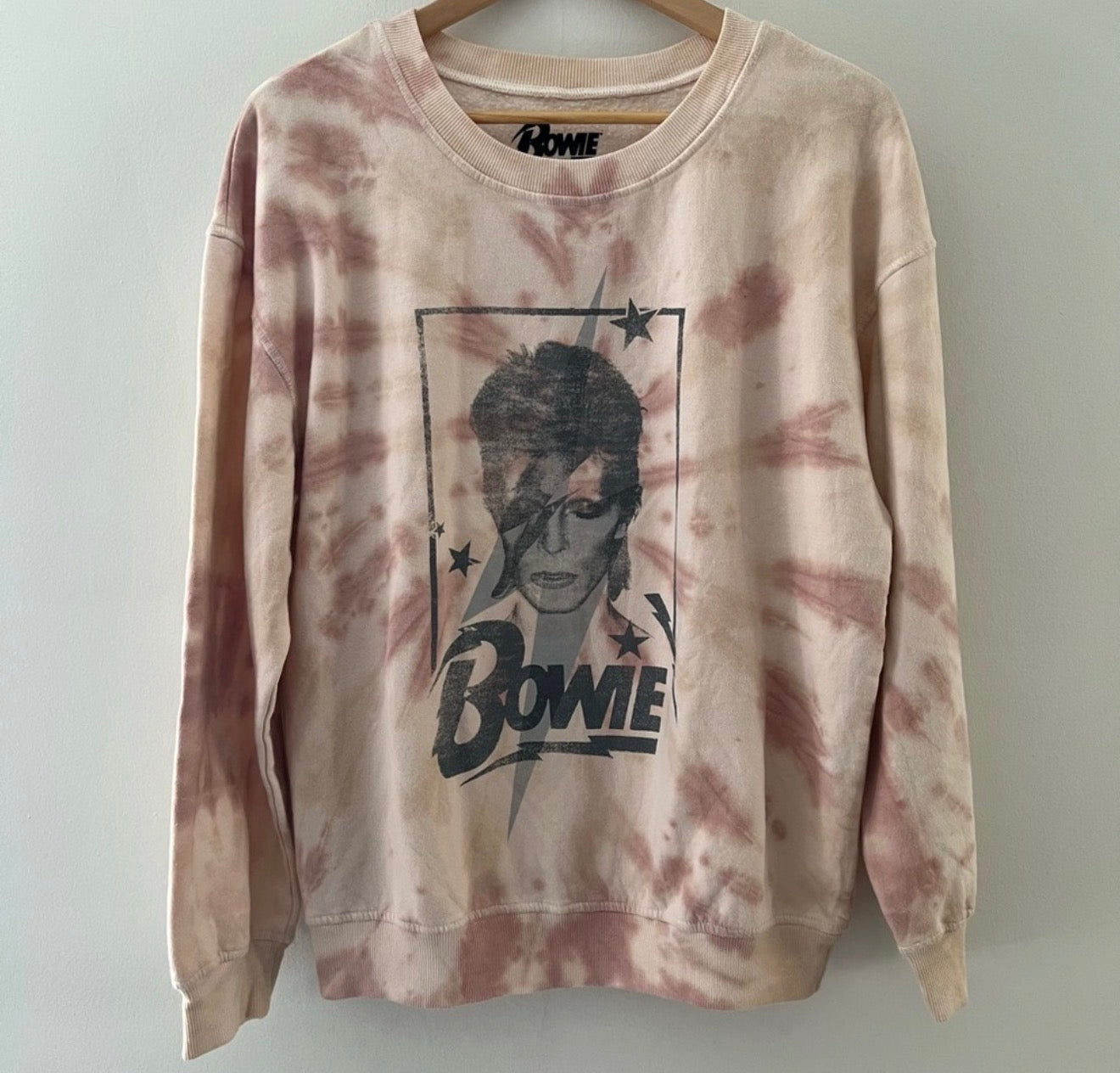 David Bowie Oversized Distressed Sweatshirt