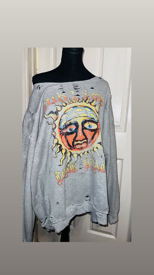 Sublime Oversized Distressed Sweatshirt