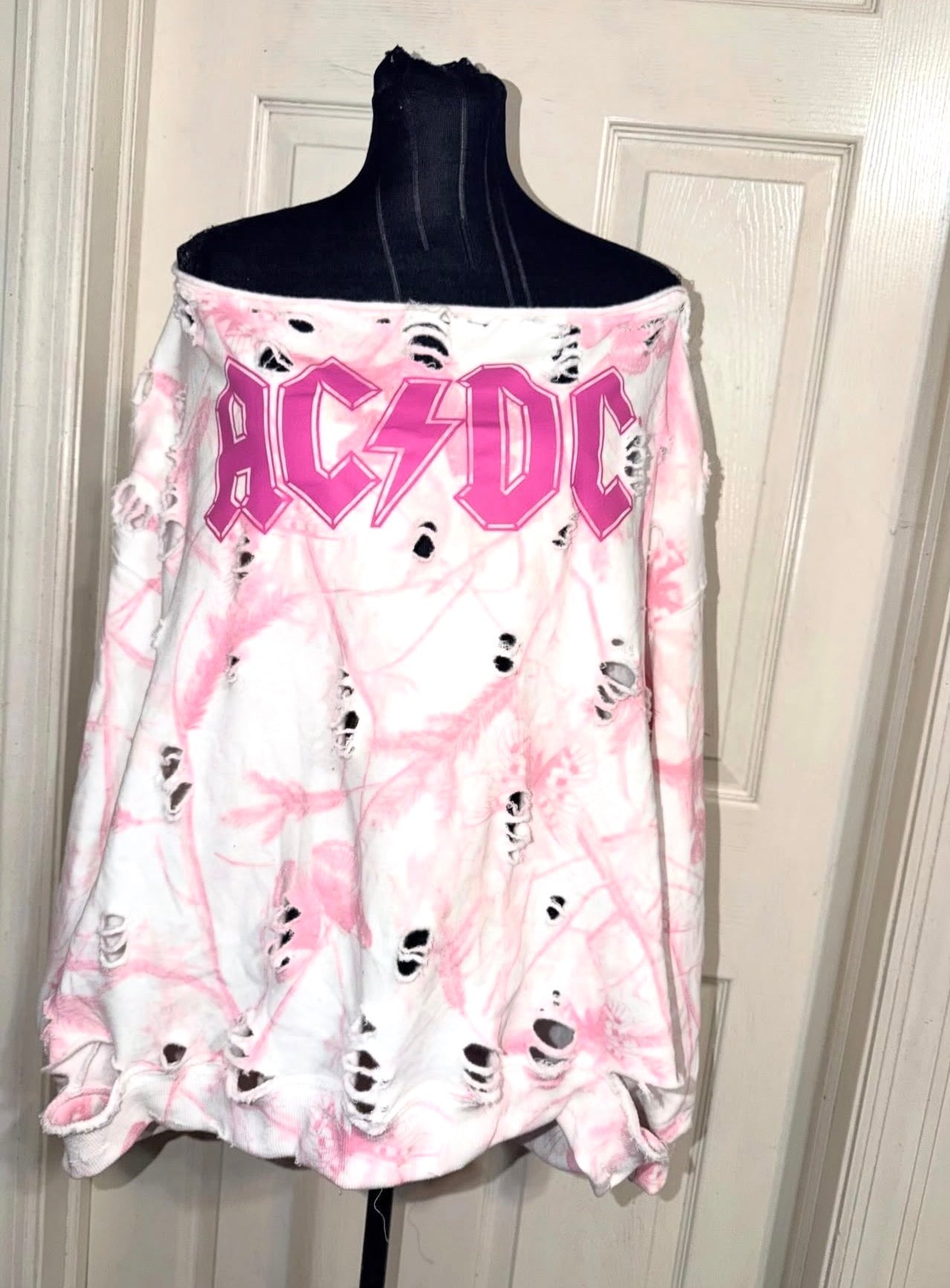 AC/DC OFTS Oversized Distressed Sweatshirt