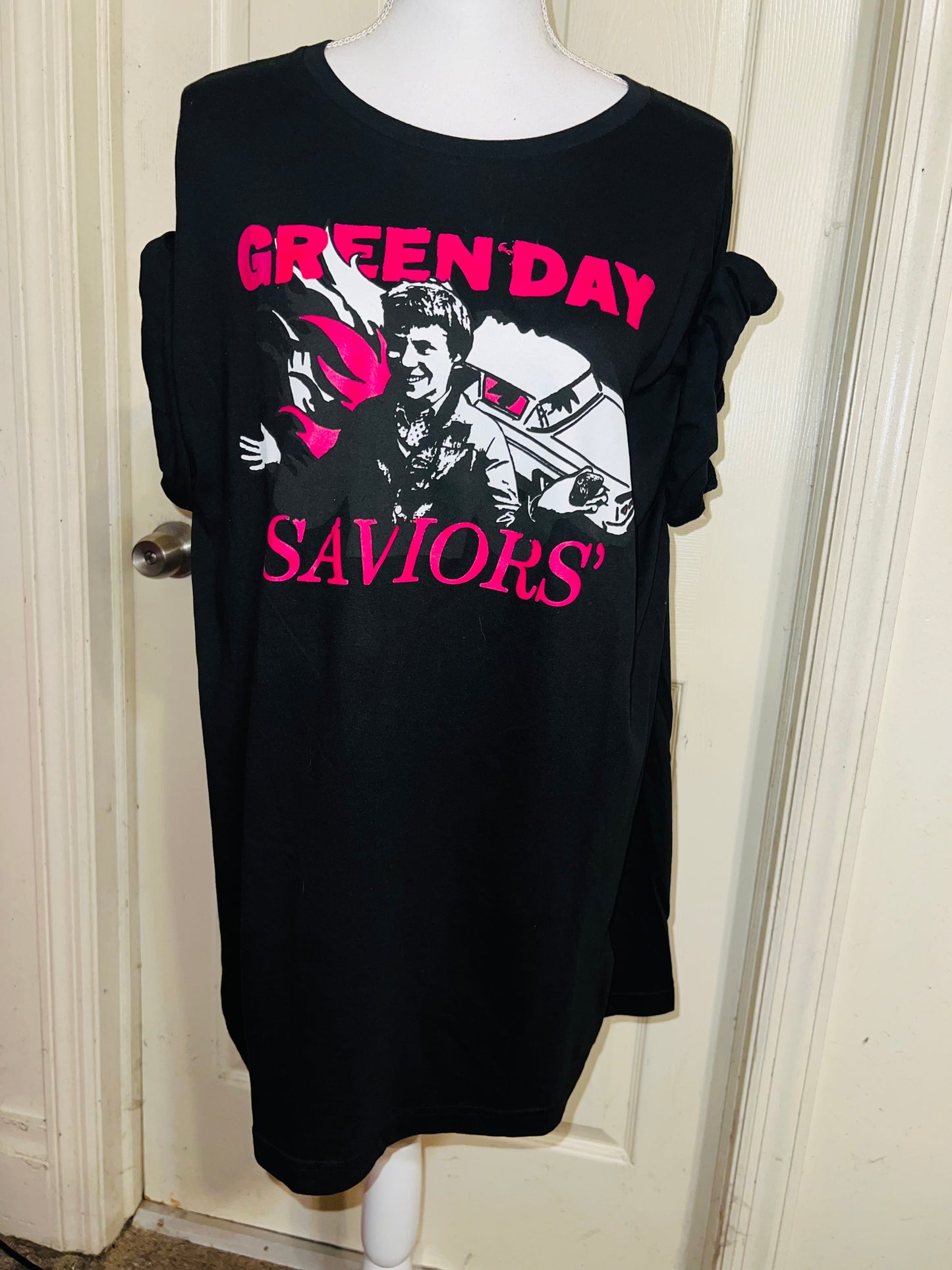 Green Day Oversized Distressed Tee