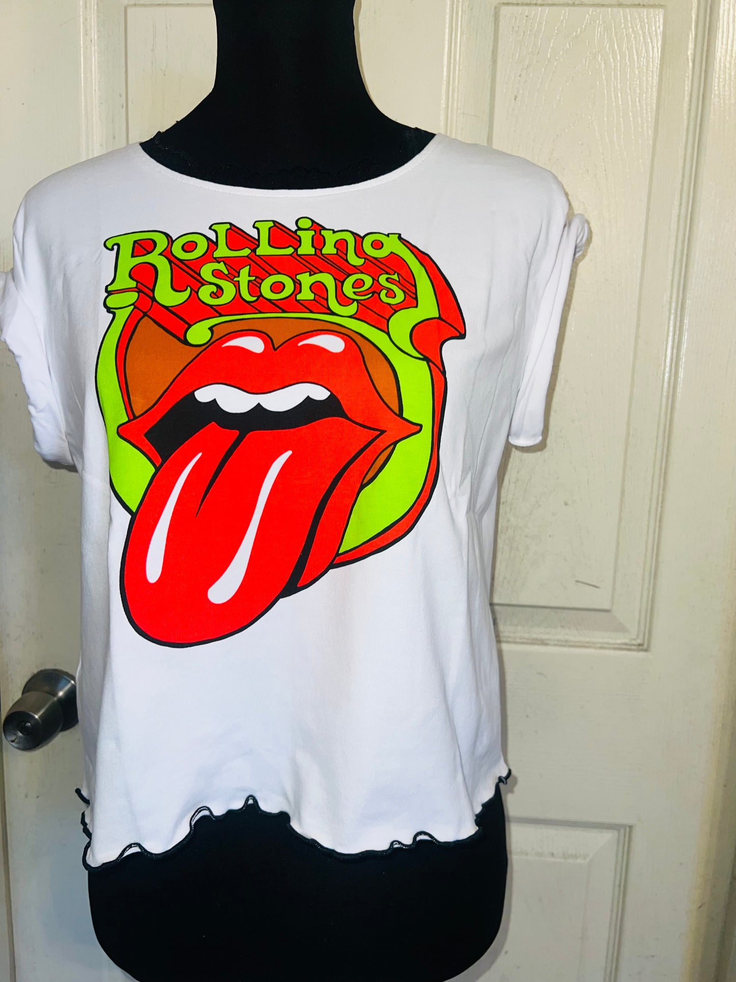 The Rolling Stones Distressed Baby Tee