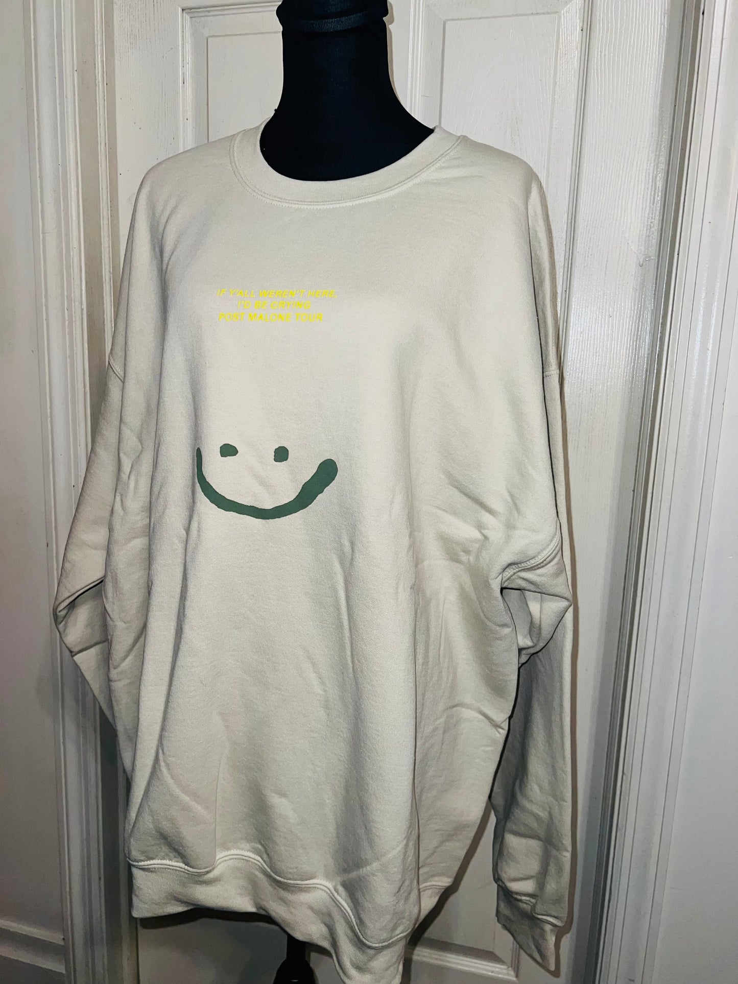 Post Malone Oversized Distressed Sweatshirt