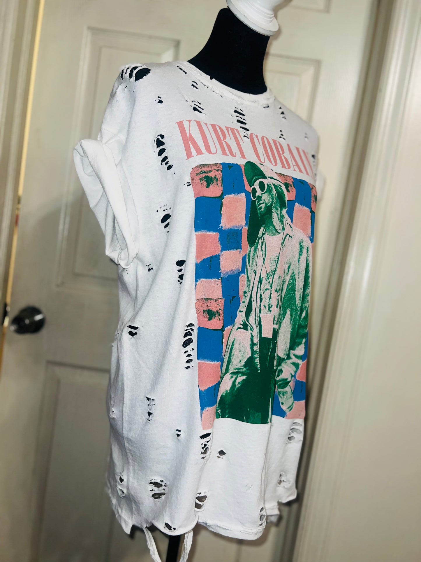 Kurt Cobain Oversized Distressed Tee