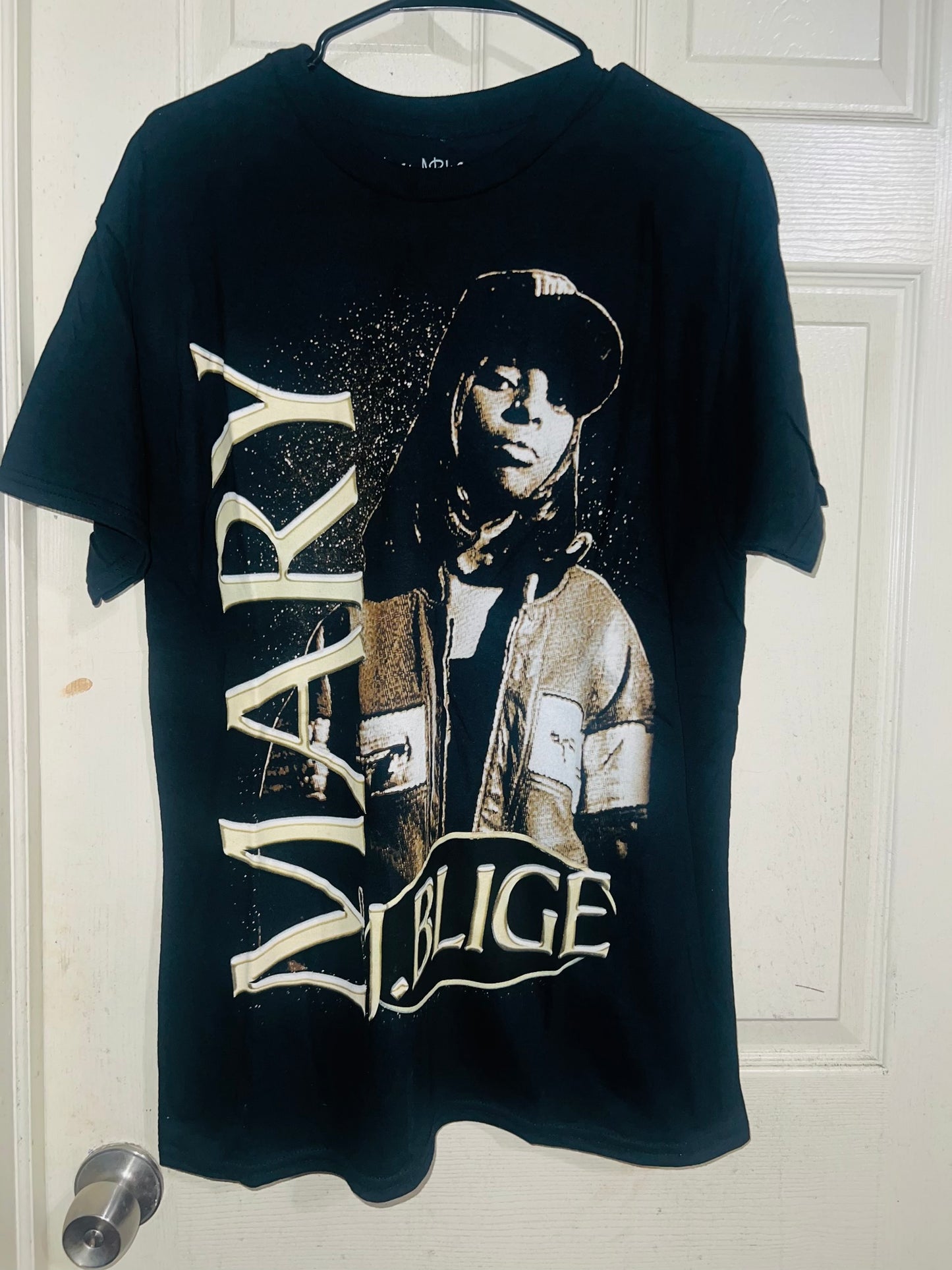 Mary J. Blige Oversized Distressed Tee