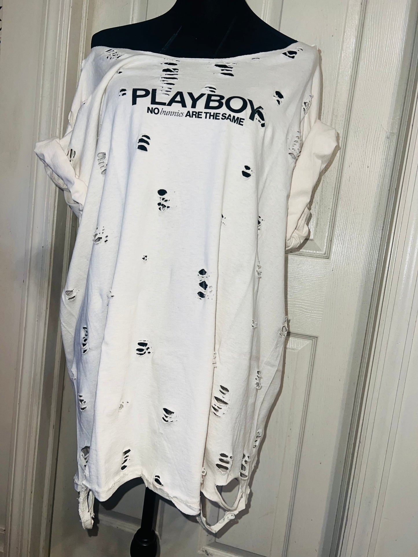 Playboy Double Sided Oversized Distressed Tee