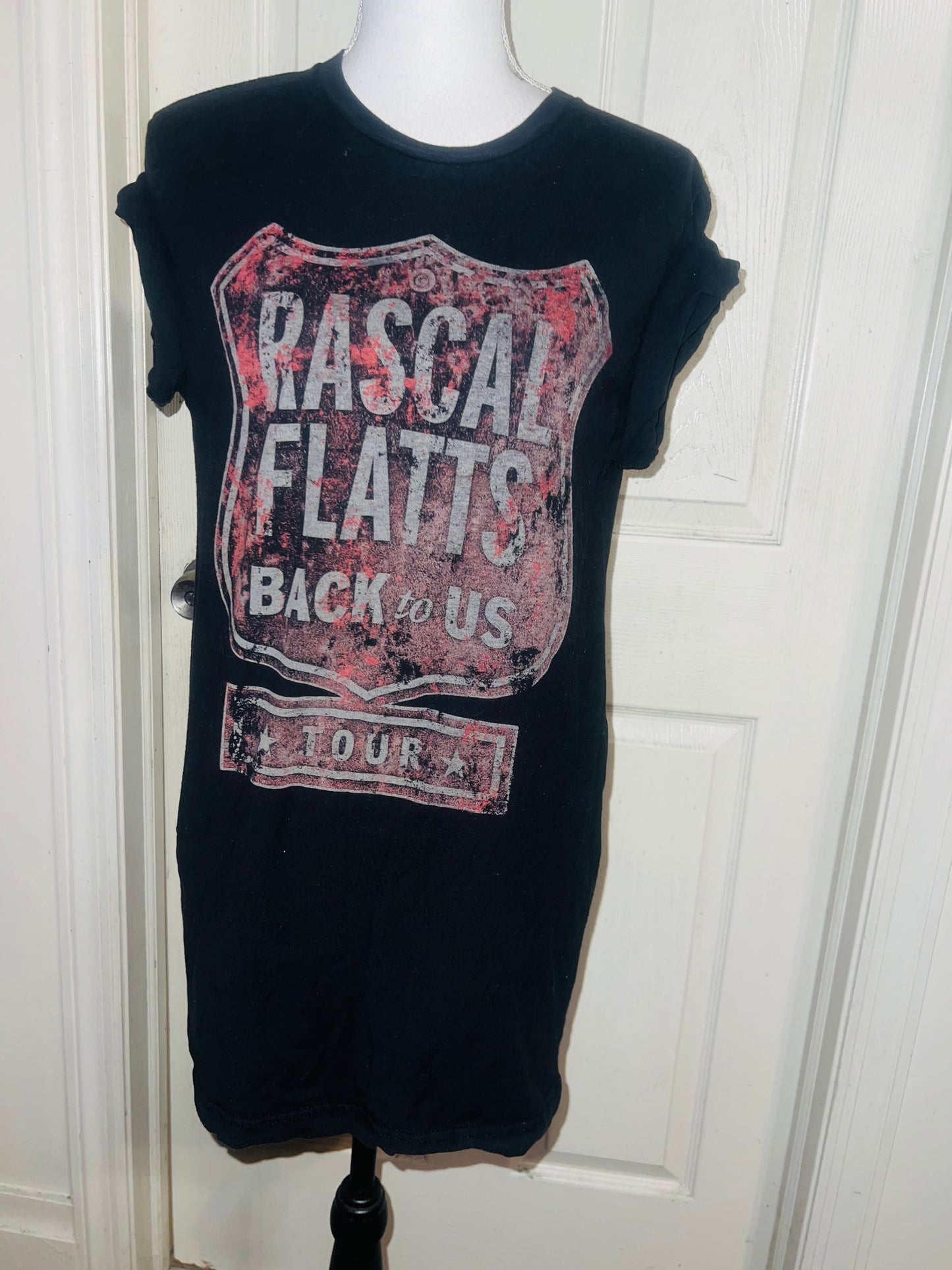 Rascal Flatts Double Sided Oversized Distressed Tee