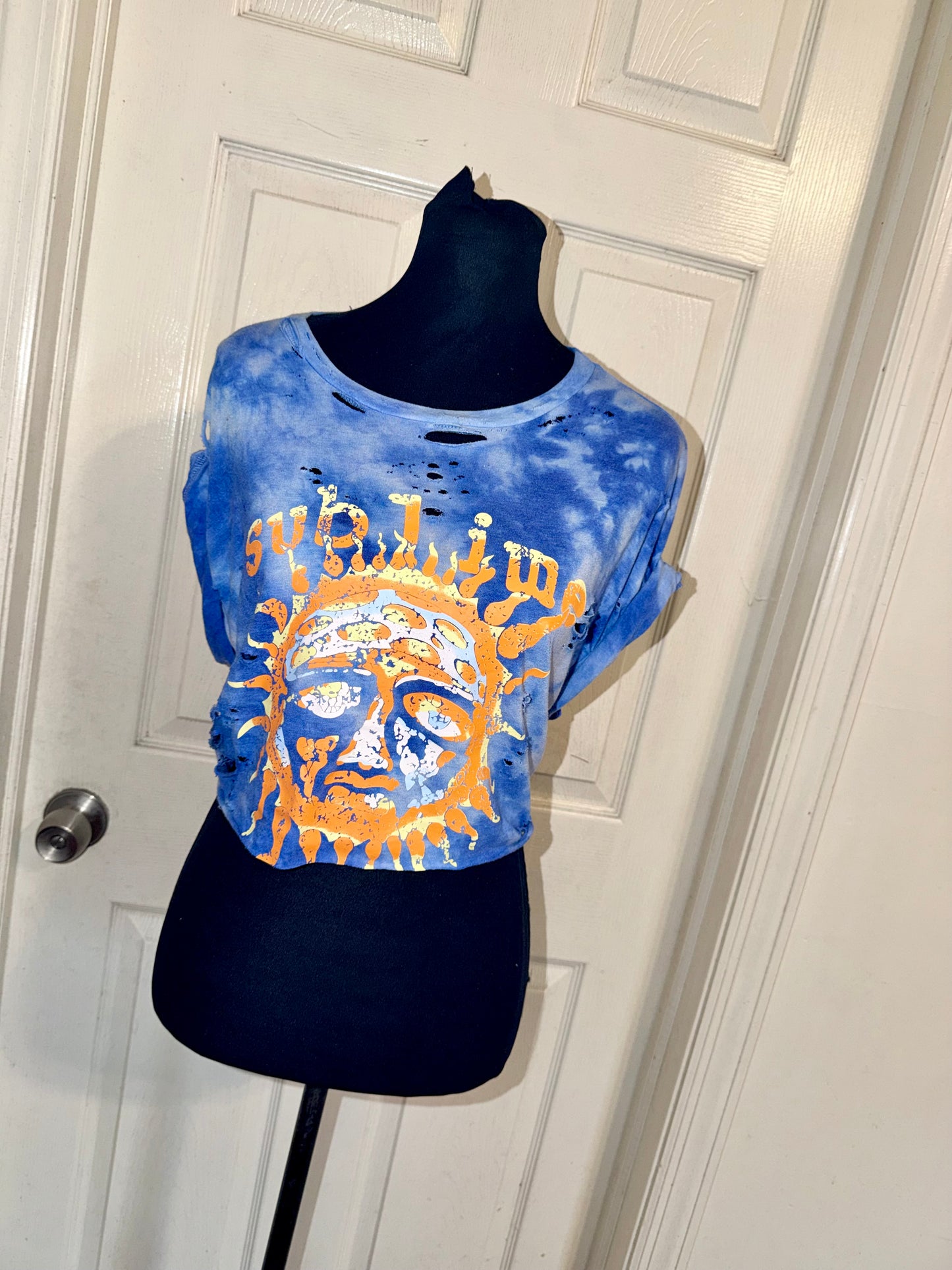 Sublime Distressed Open Tied Back Tee (as is)