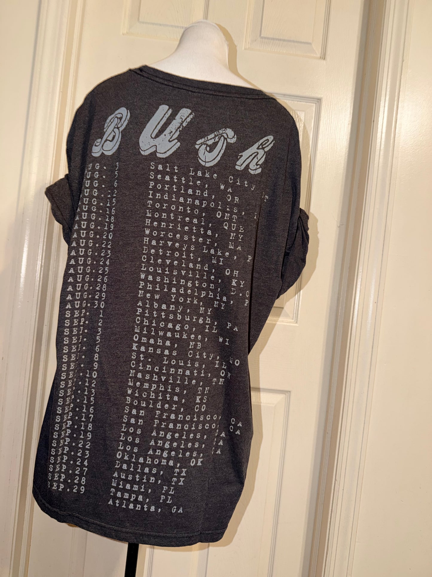 Bush Double Sided Oversized Distressed Tee