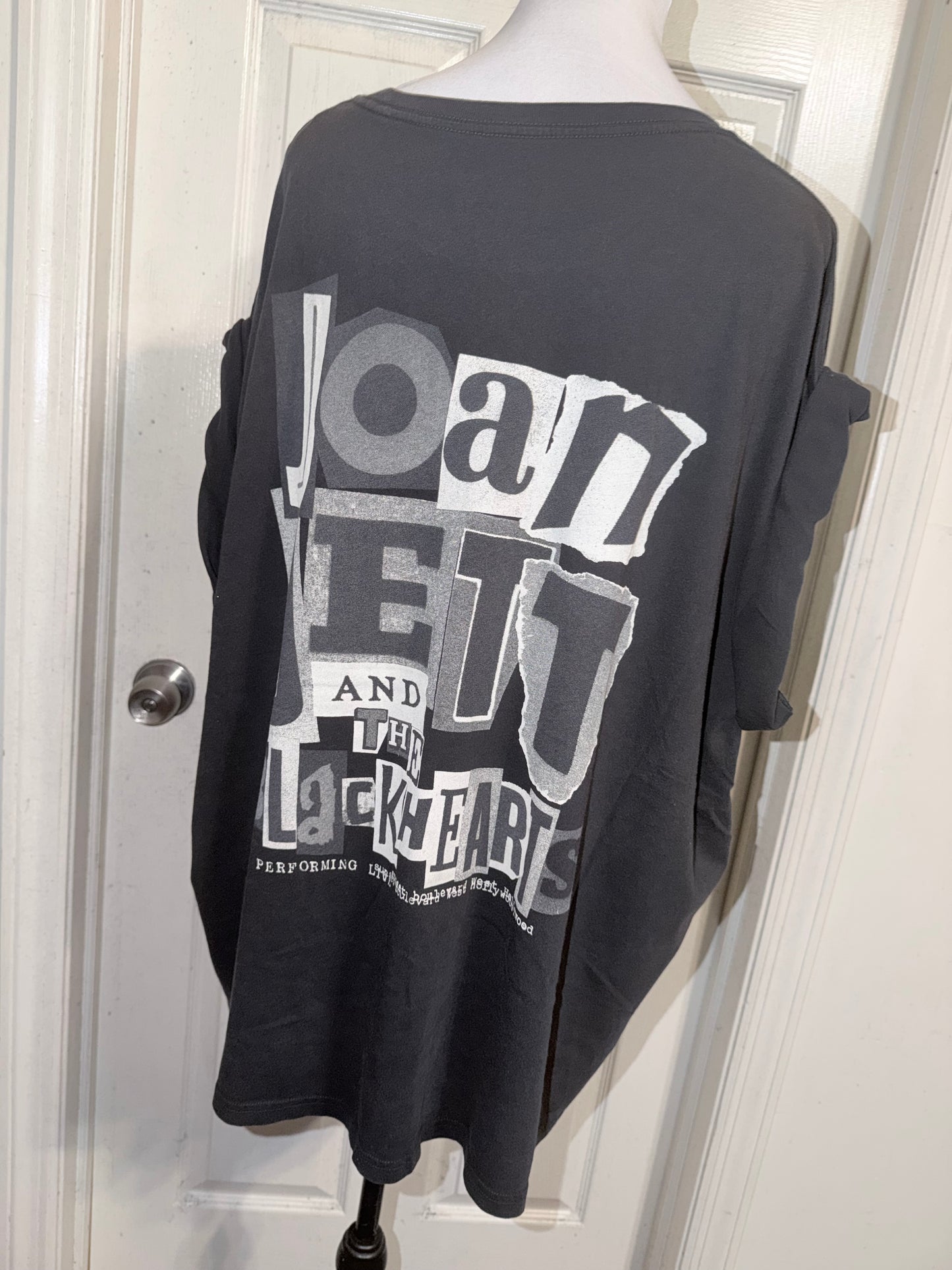 Joan Jett and the Blackhearts Double Sided Oversized Distressed Tee