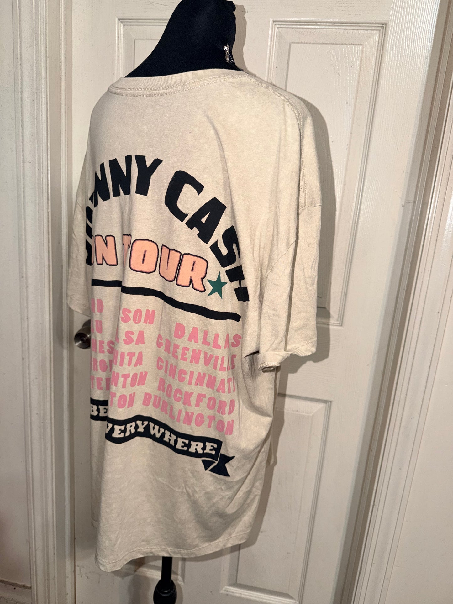 Johnny Cash Double Sided Oversized Distressed Tee