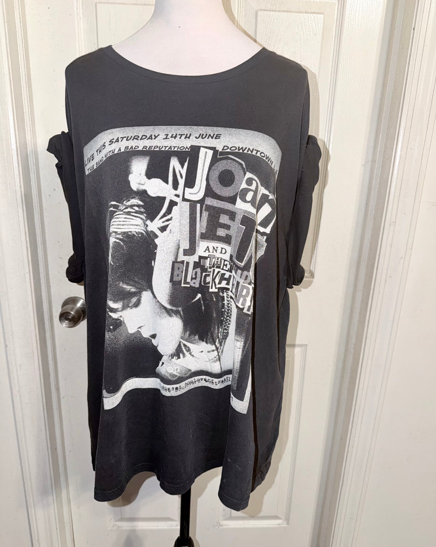 Joan Jett and the Blackhearts Double Sided Oversized Distressed Tee